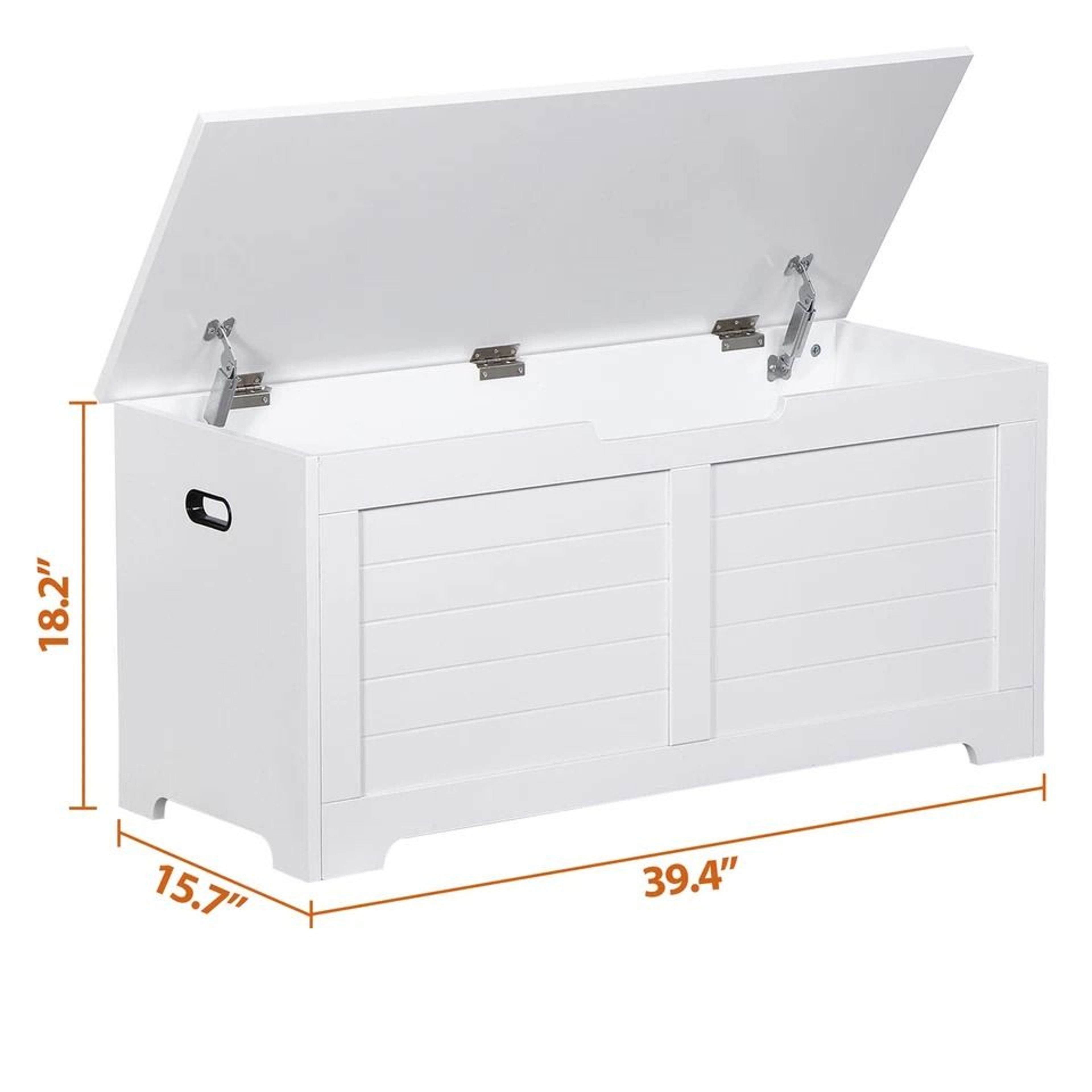 Solid Wood Storage Chest Toy Box Bench With Safety Hinges And Hidden Storage 2