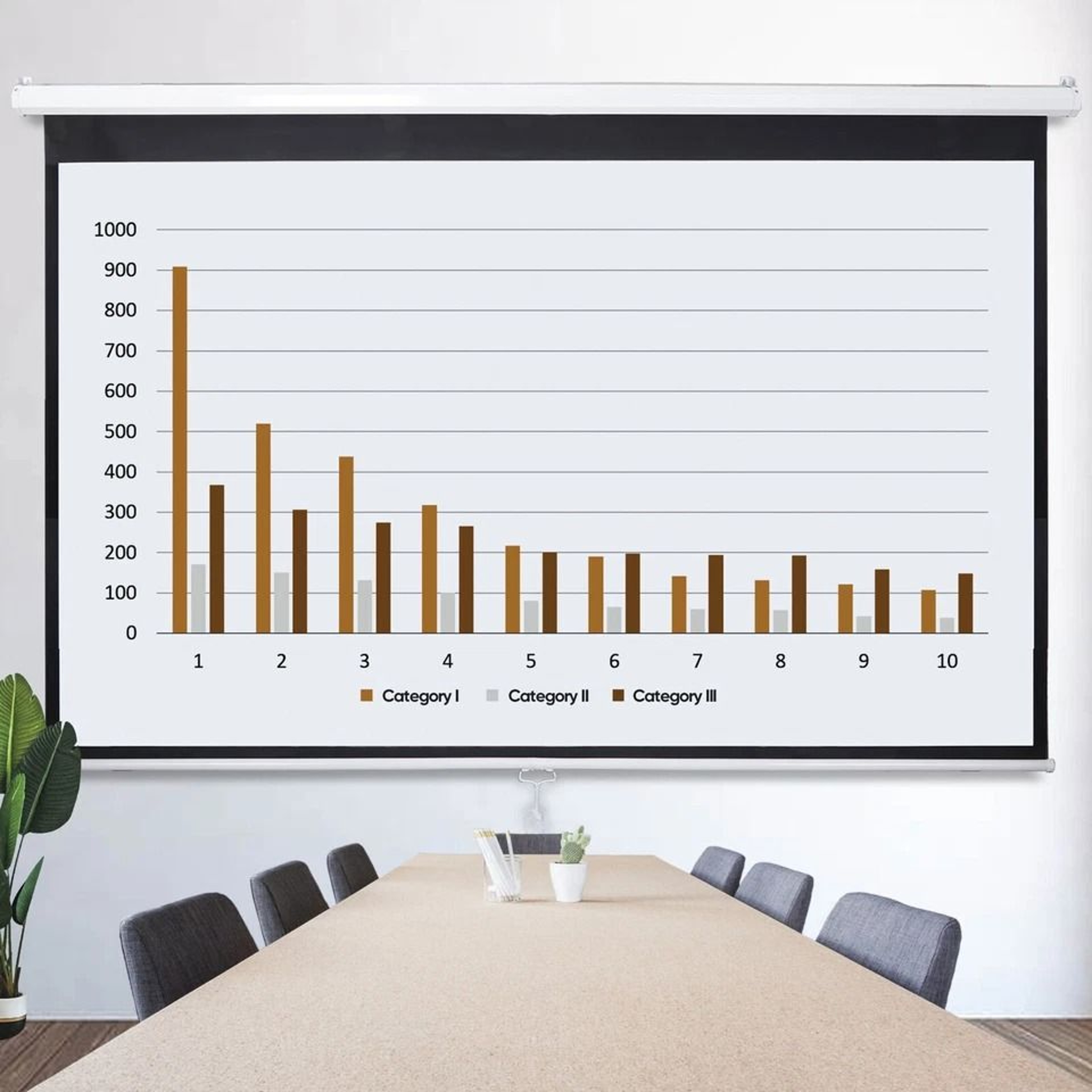 Manual Pull Down Projector Screen For Home Theater HD Movie Projection Screen 0