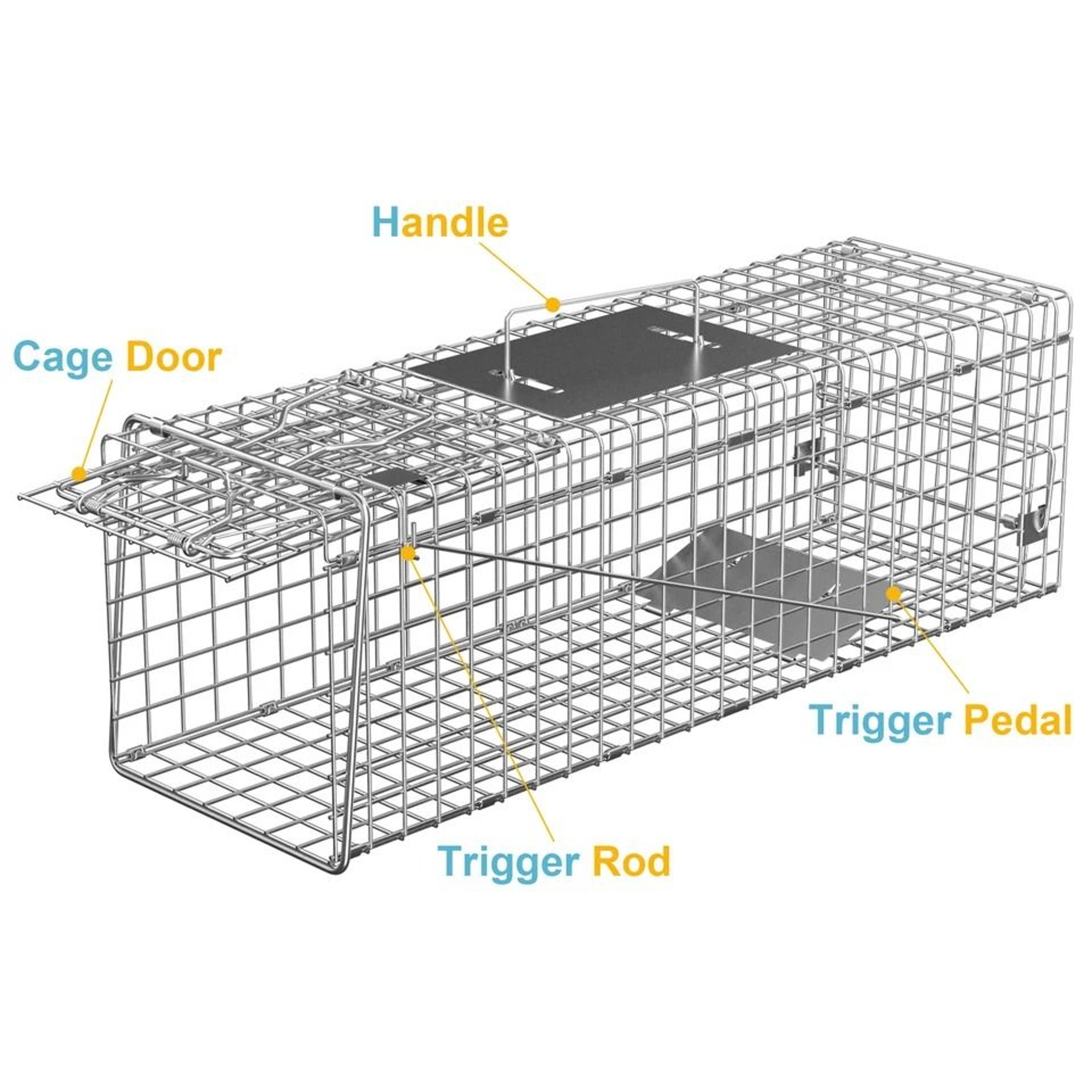 Humane Live Animal Trap Cage For Rabbit Raccoon  Squirrel Control Durable Easy Release Design 7