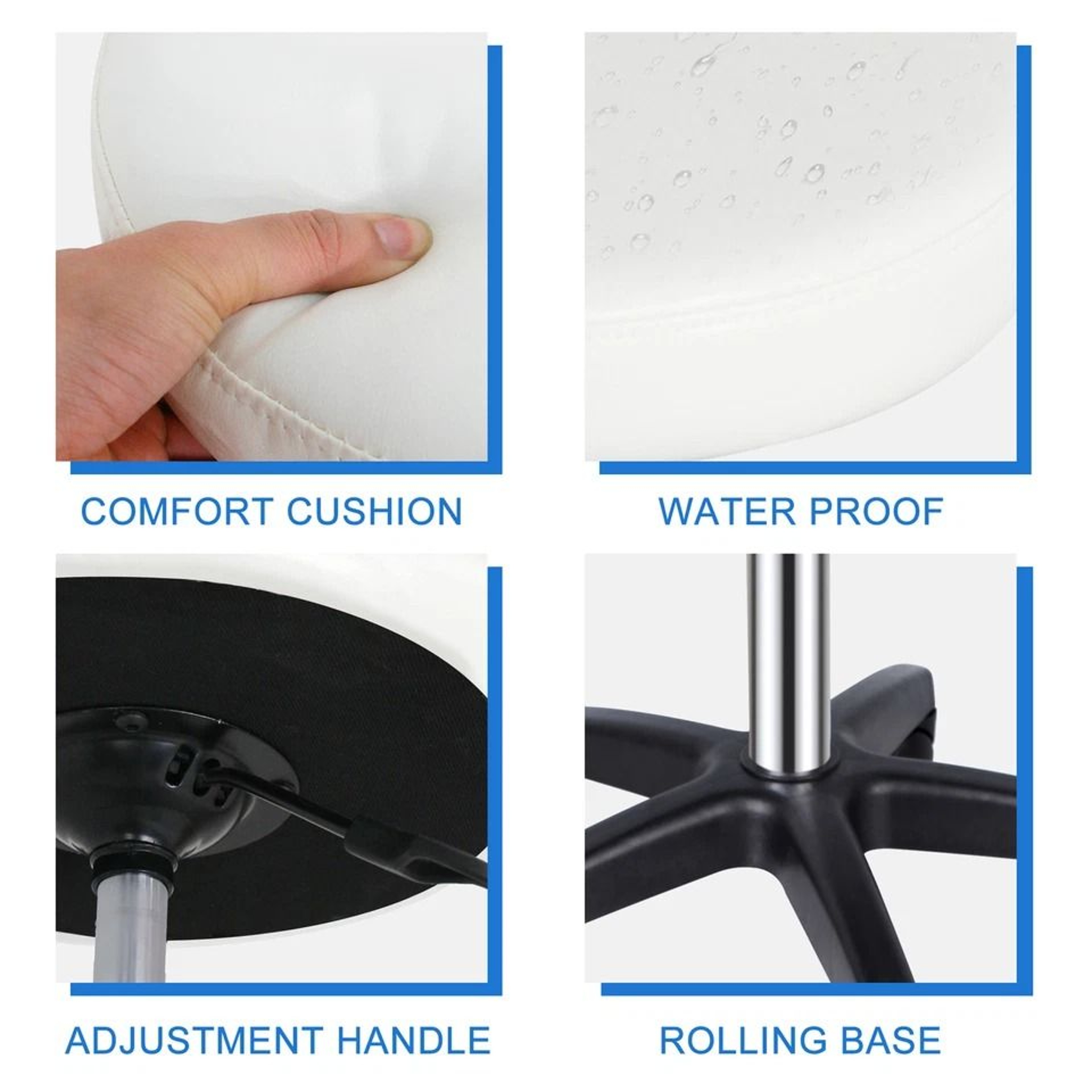 Adjustable Hydraulic Salon Stool Rolling Spa Chair 6