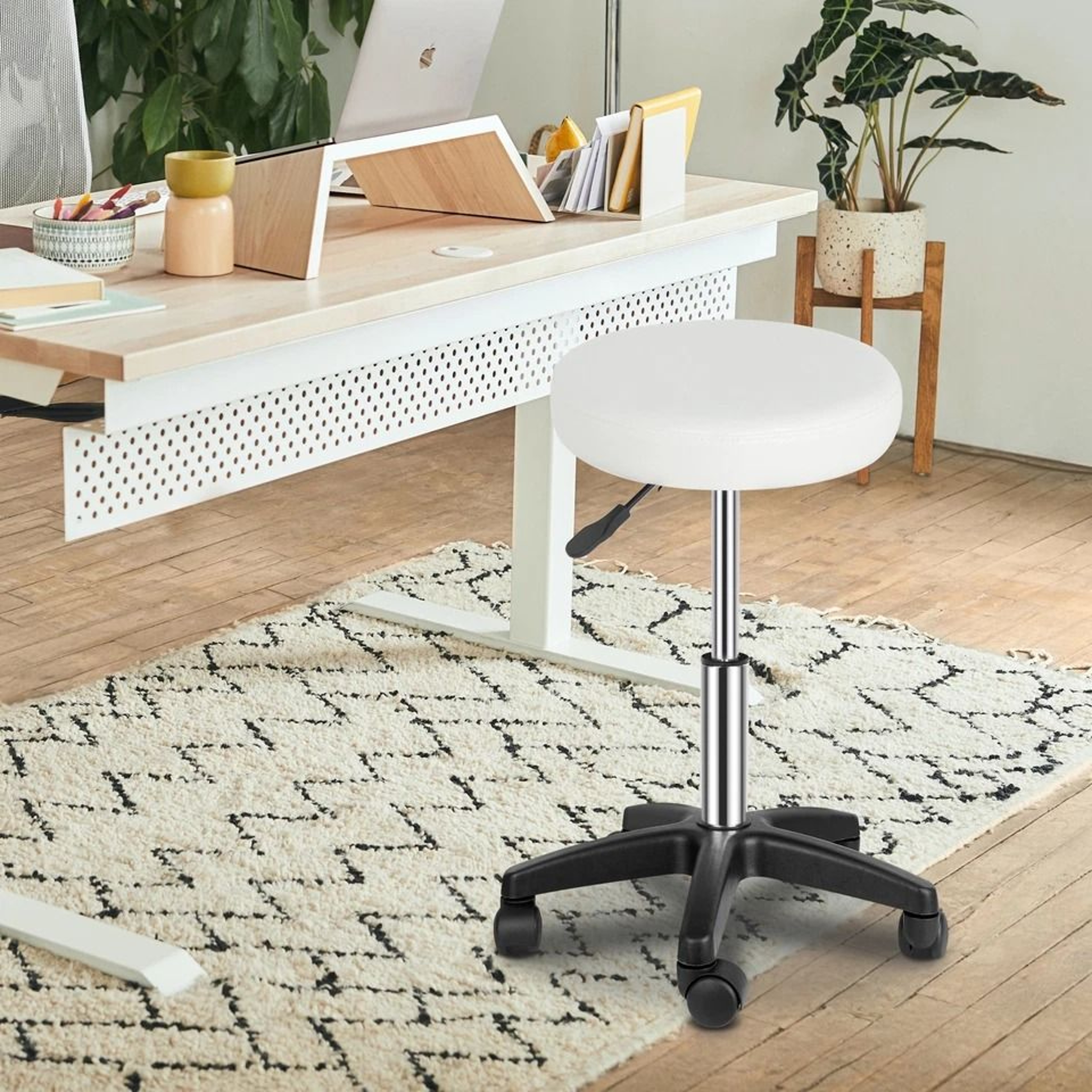 Adjustable Hydraulic Salon Stool Rolling Spa Chair 0