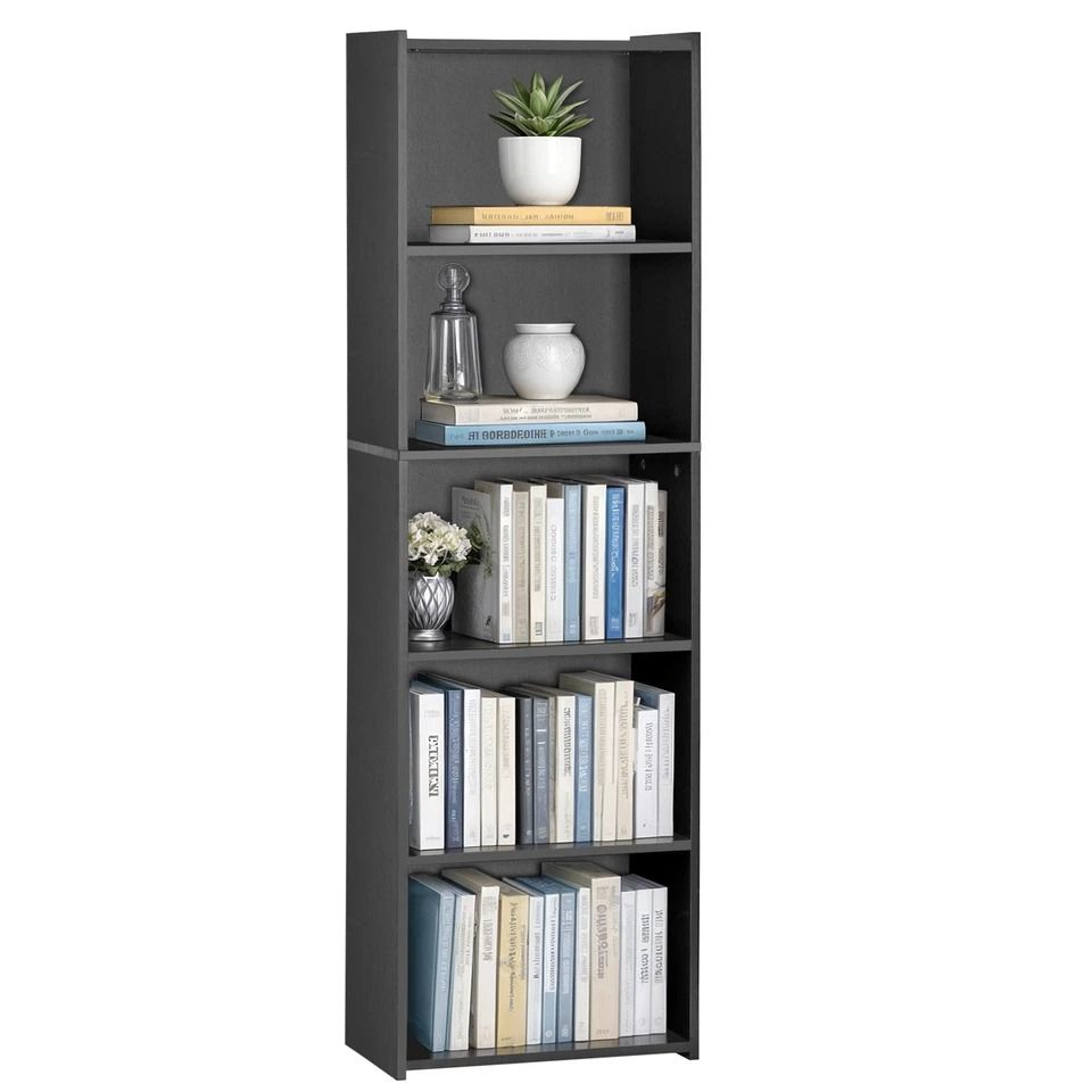 Wood Bookshelf Open Display Storage Organizer For Living Room  Home Office 11