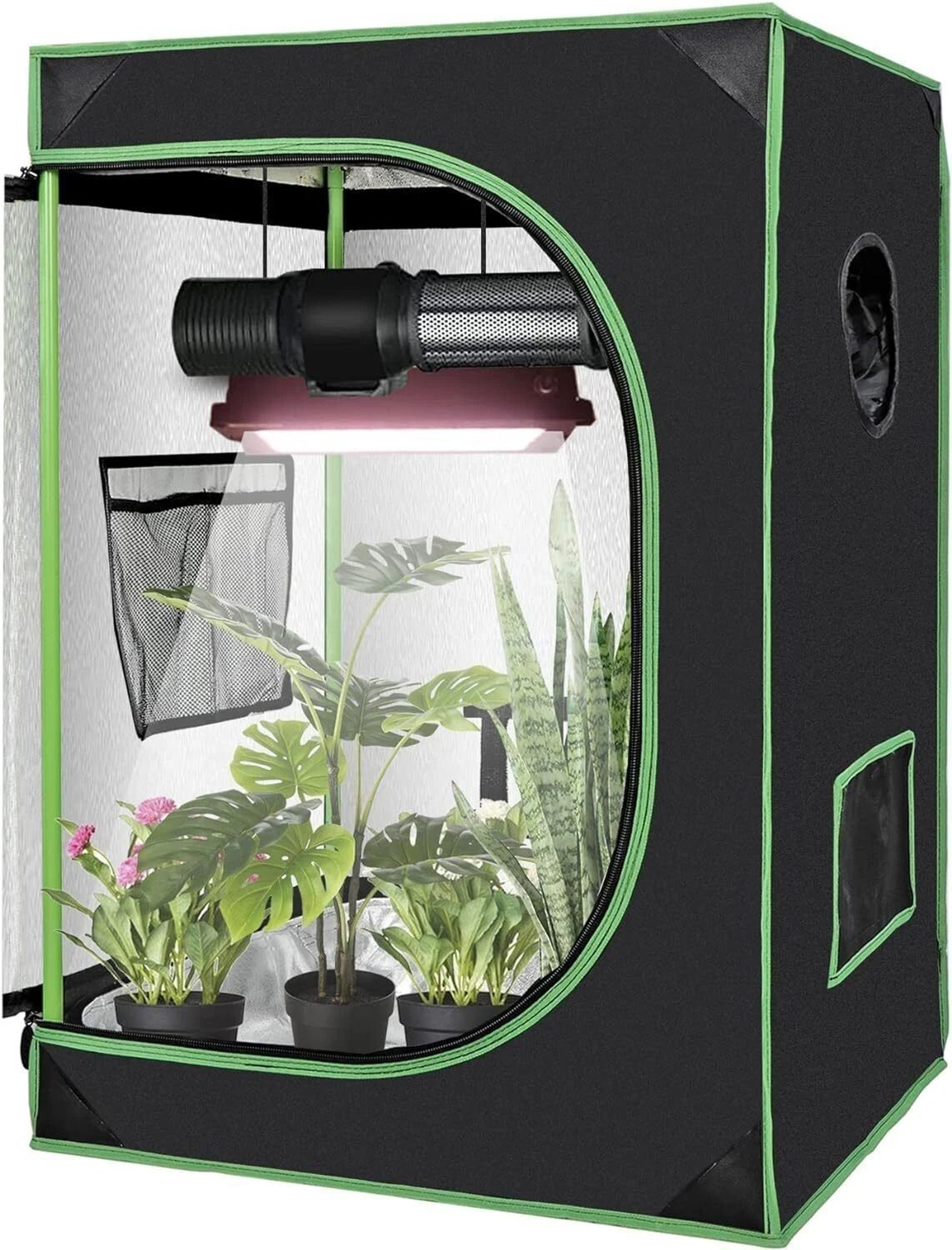 Indoor Grow Tent Hydroponic Mylar Reflective Plant Grow Tent With Observation Window 0