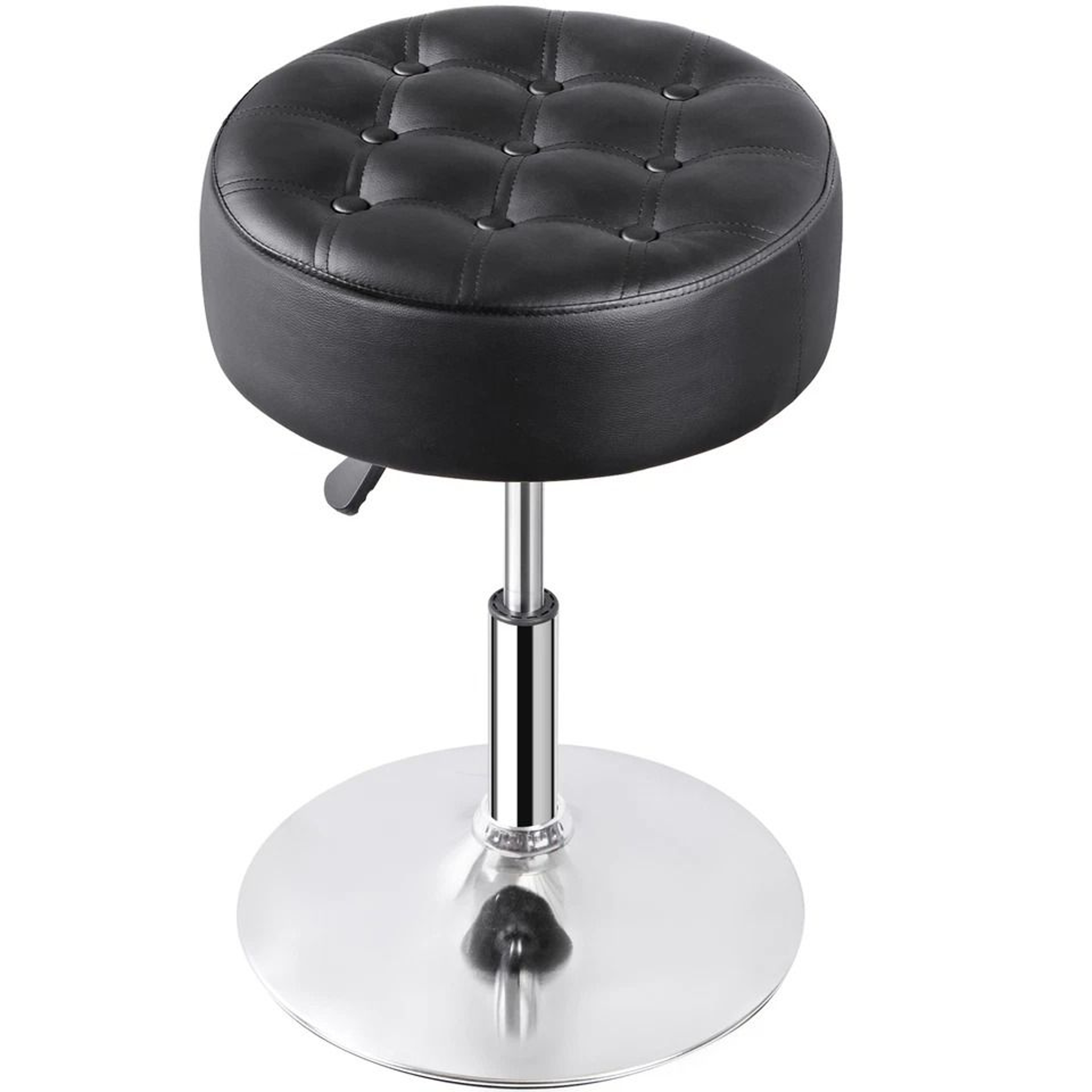 Adjustable Vanity Stool Swivel PU Leather Makeup Chair With Hydraulic Lift 3