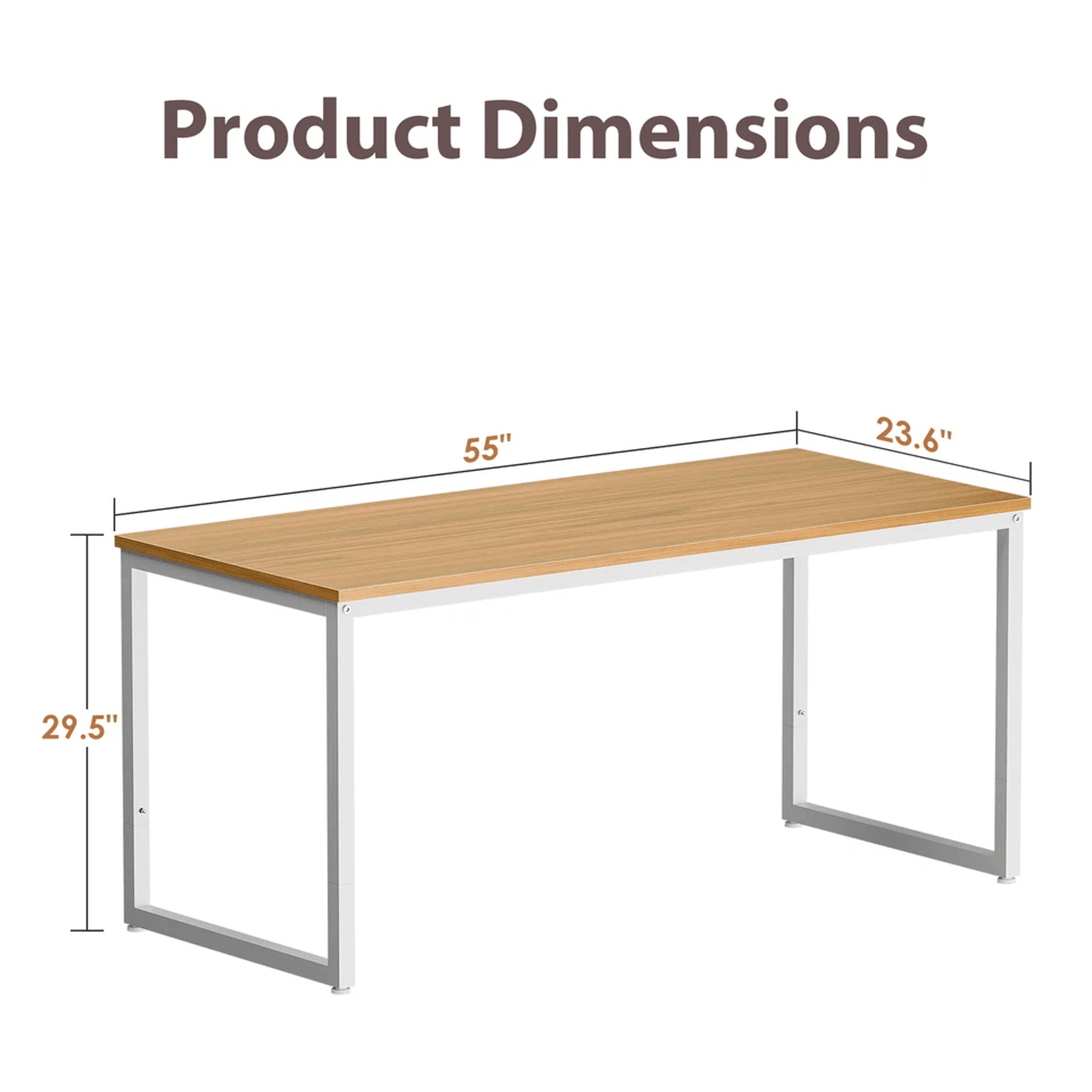 Modern Natural Computer Desk Writing Desk For Home Office Study Table 4