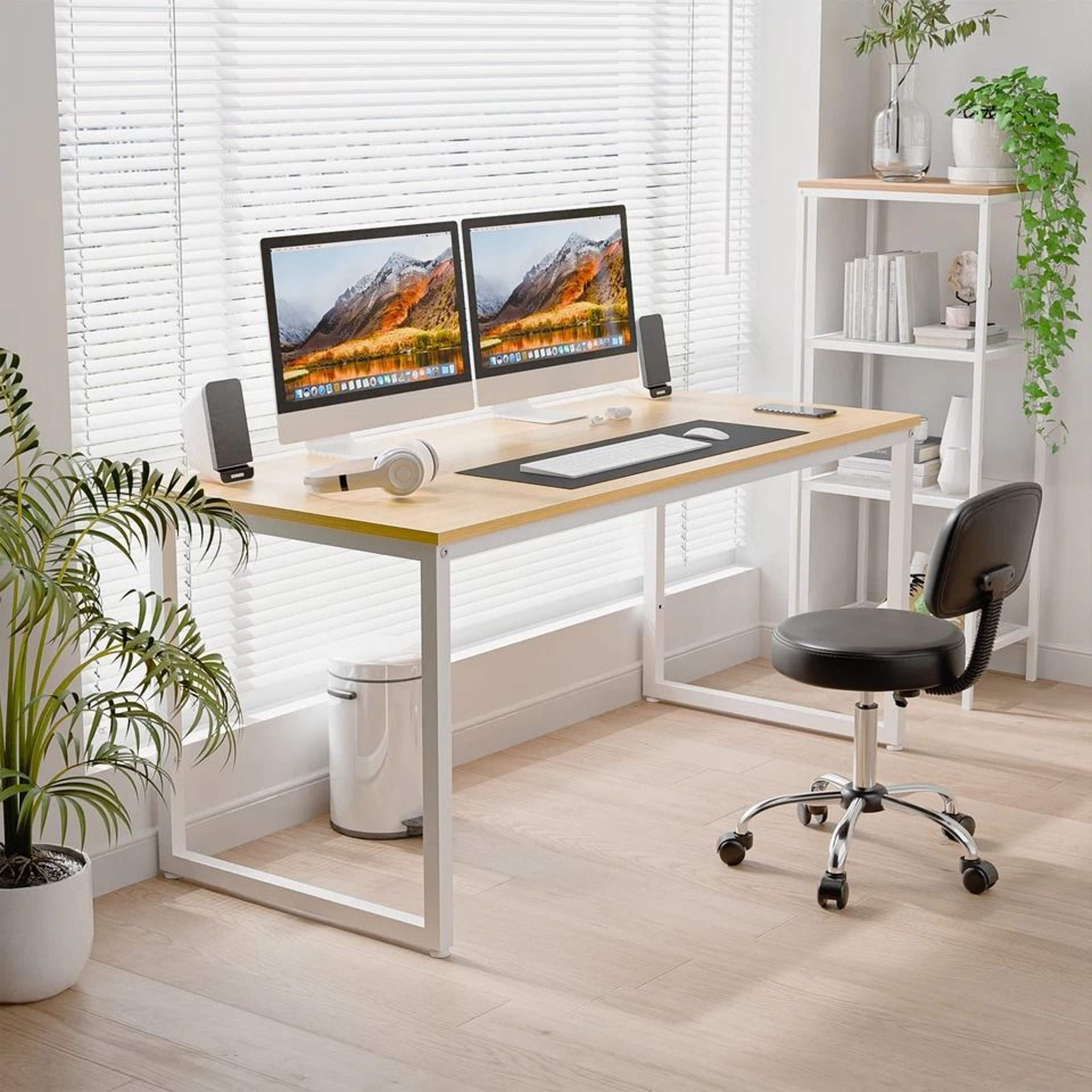 Modern Natural Computer Desk Writing Desk For Home Office Study Table 5