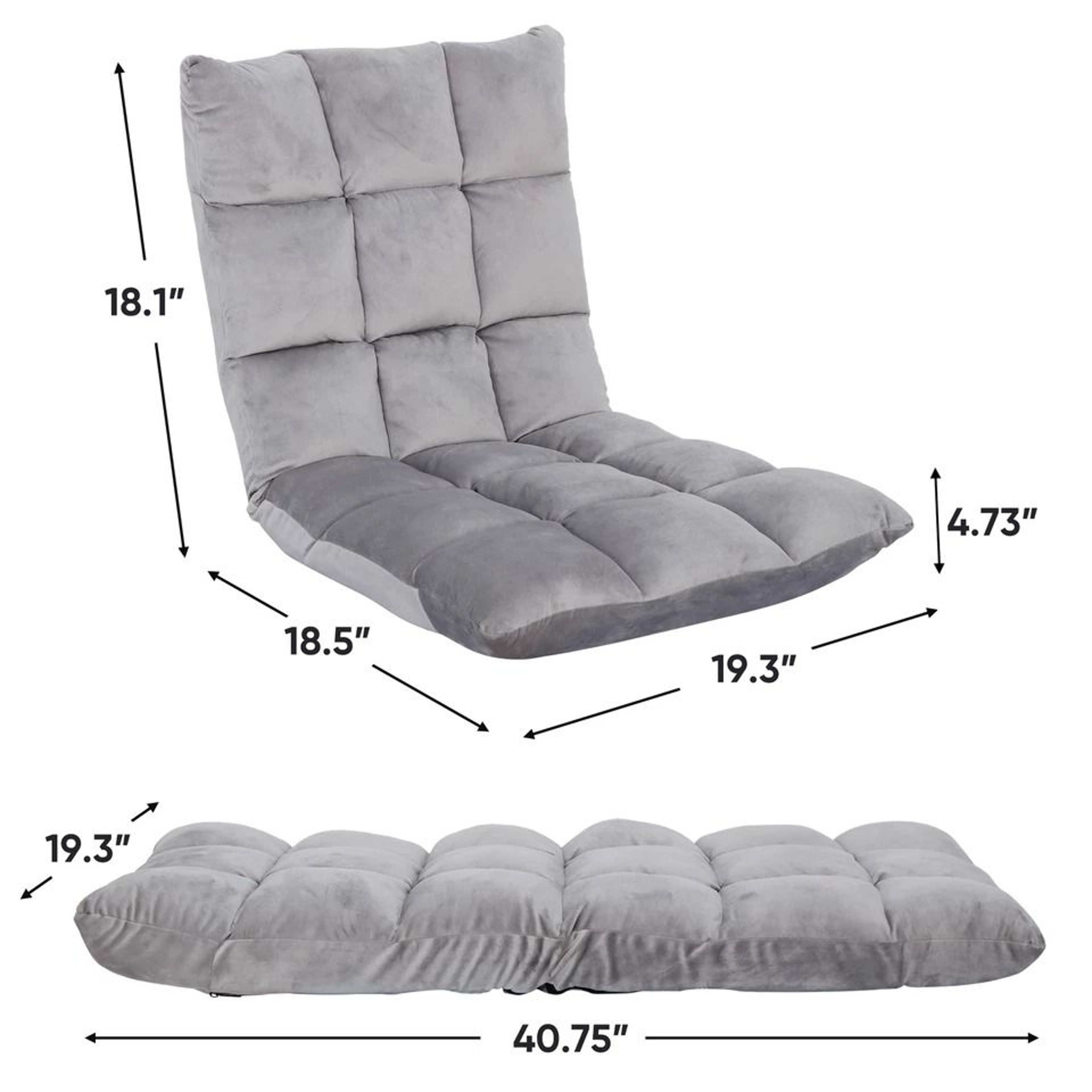 Adjustable Floor Chair Memory Foam Gaming Sofa With Back Support For Meditation  Relaxation 5