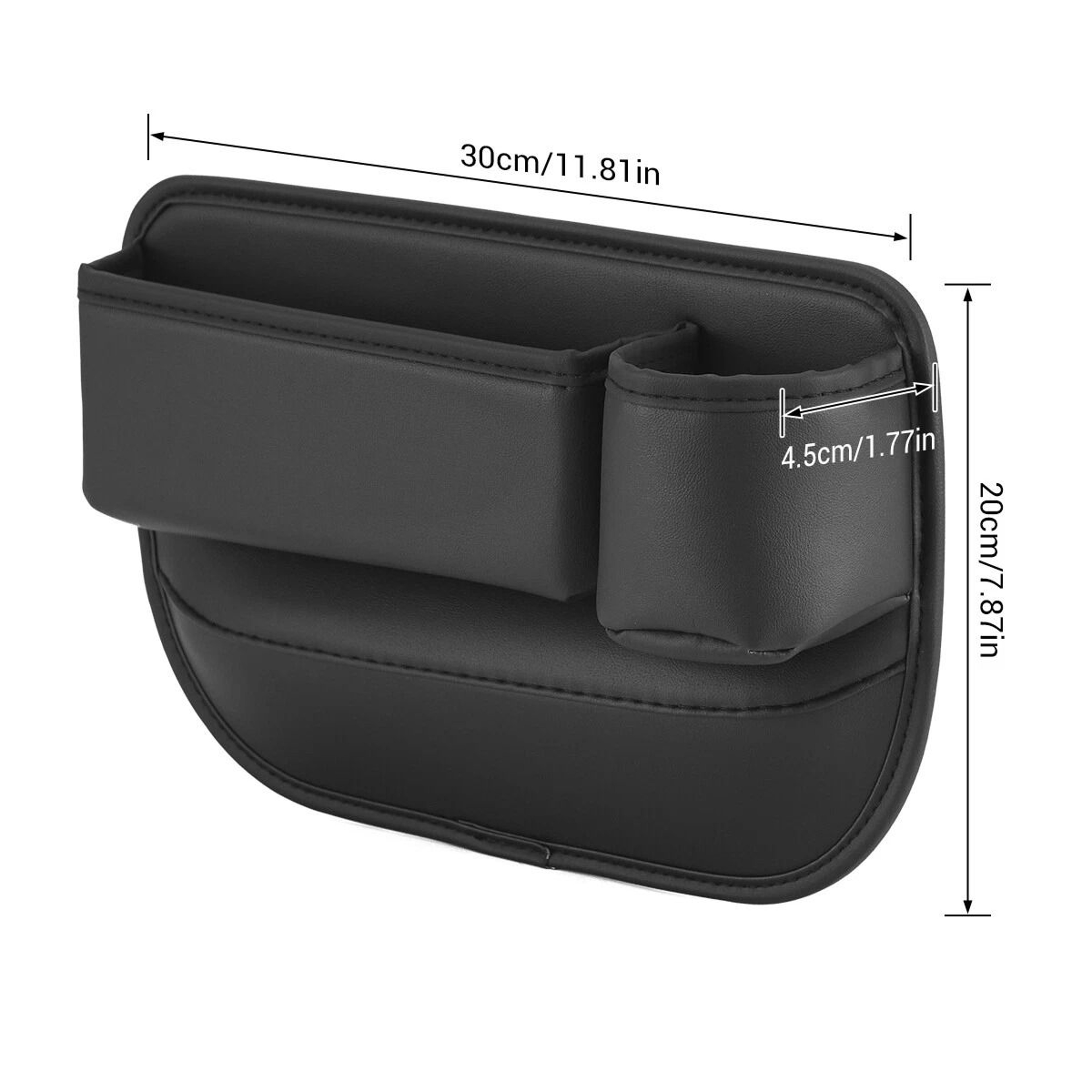 Car Seat Gap Filler PU Leather Organizer  Phone Holder  Storage Box For Easy Access 2