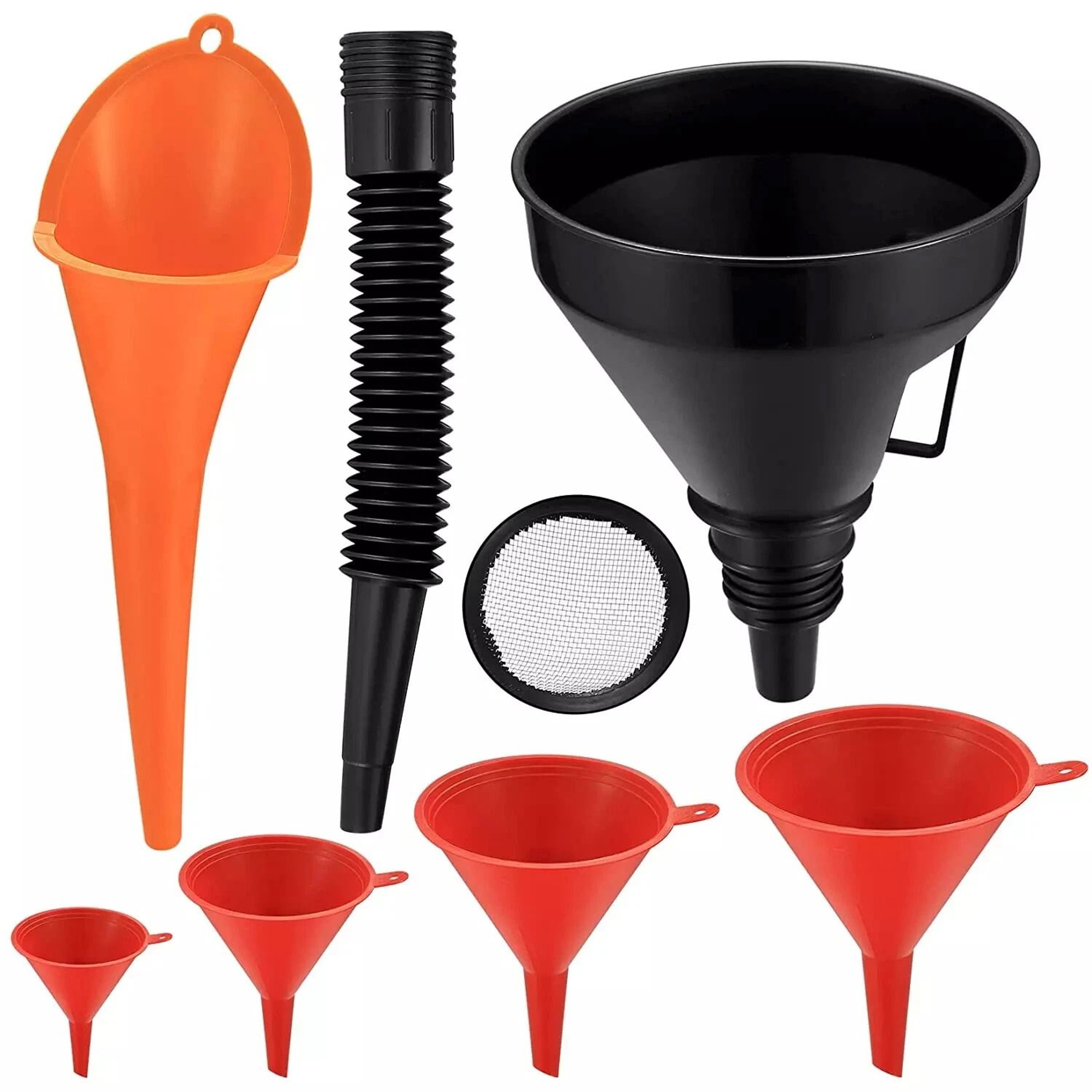Universal Car Funnel Set With Filter Perfect For Oil Diesel Petrol  Gasoline Refueling 0