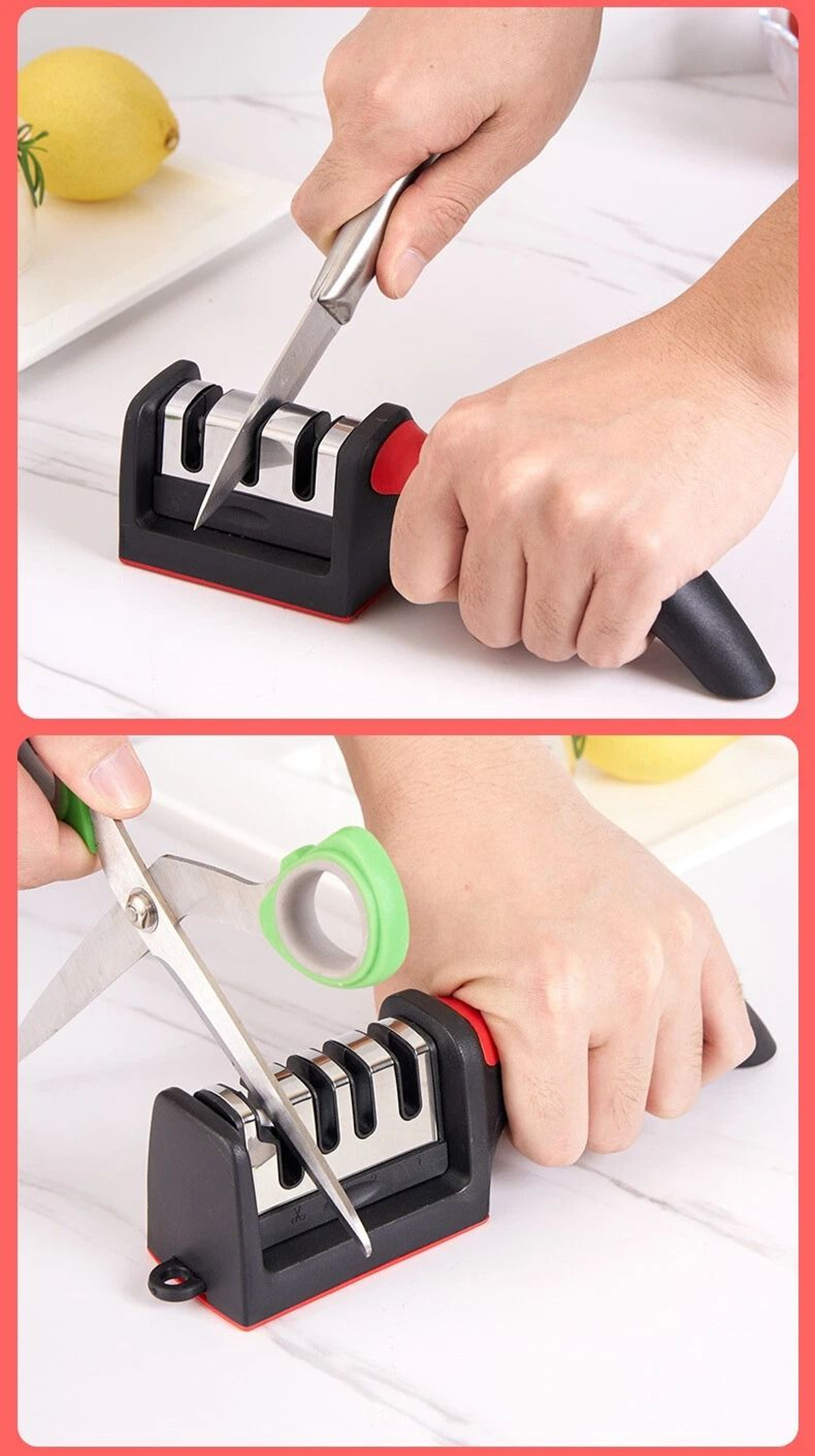 Slot Knife Sharpener Professional Ceramic And Tungsten Kitchen Sharpening System For Effortless Bla 9