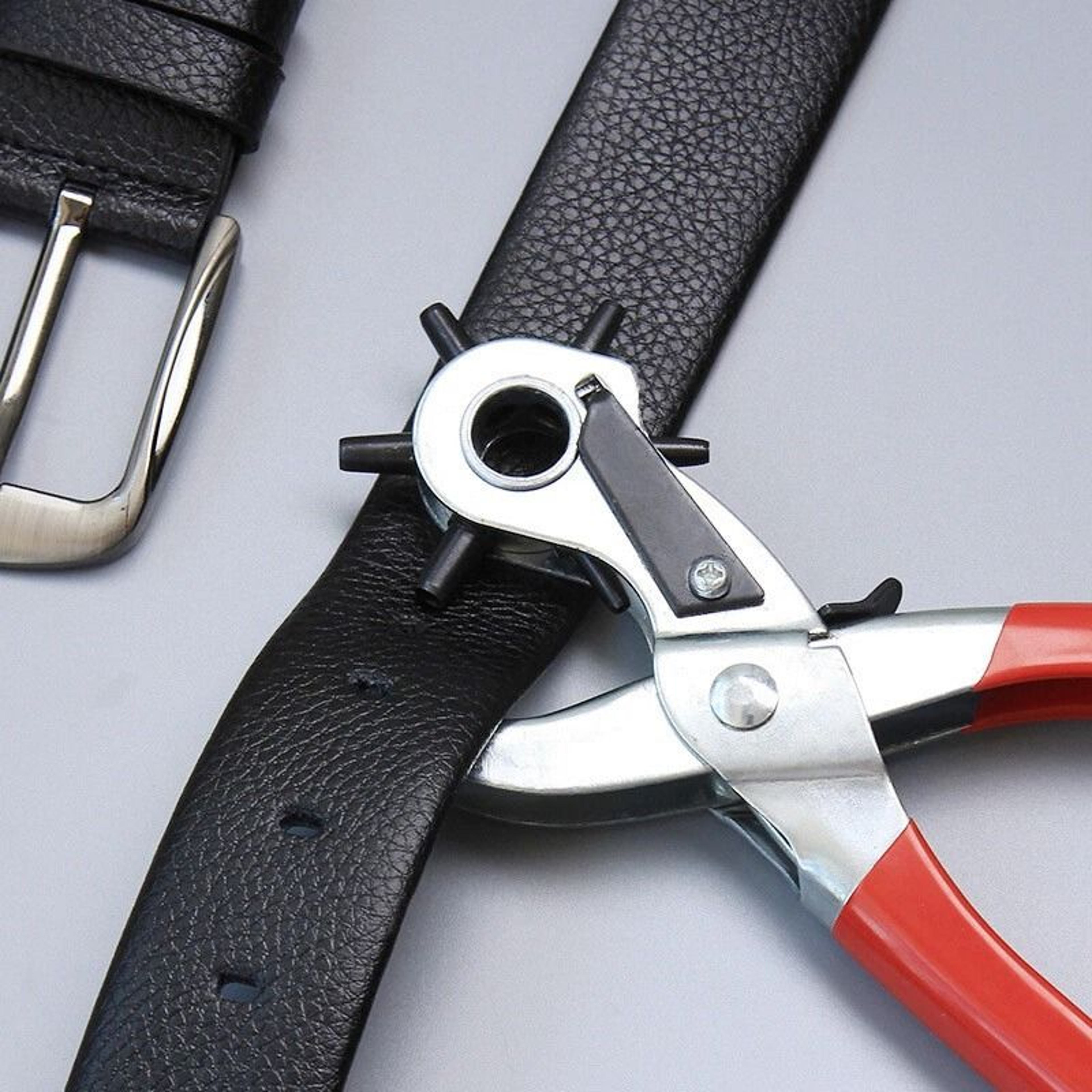 Heavy Duty Leather Hole Punch Tool Belt Pliers With Punch Sizes For Precision Holes 3