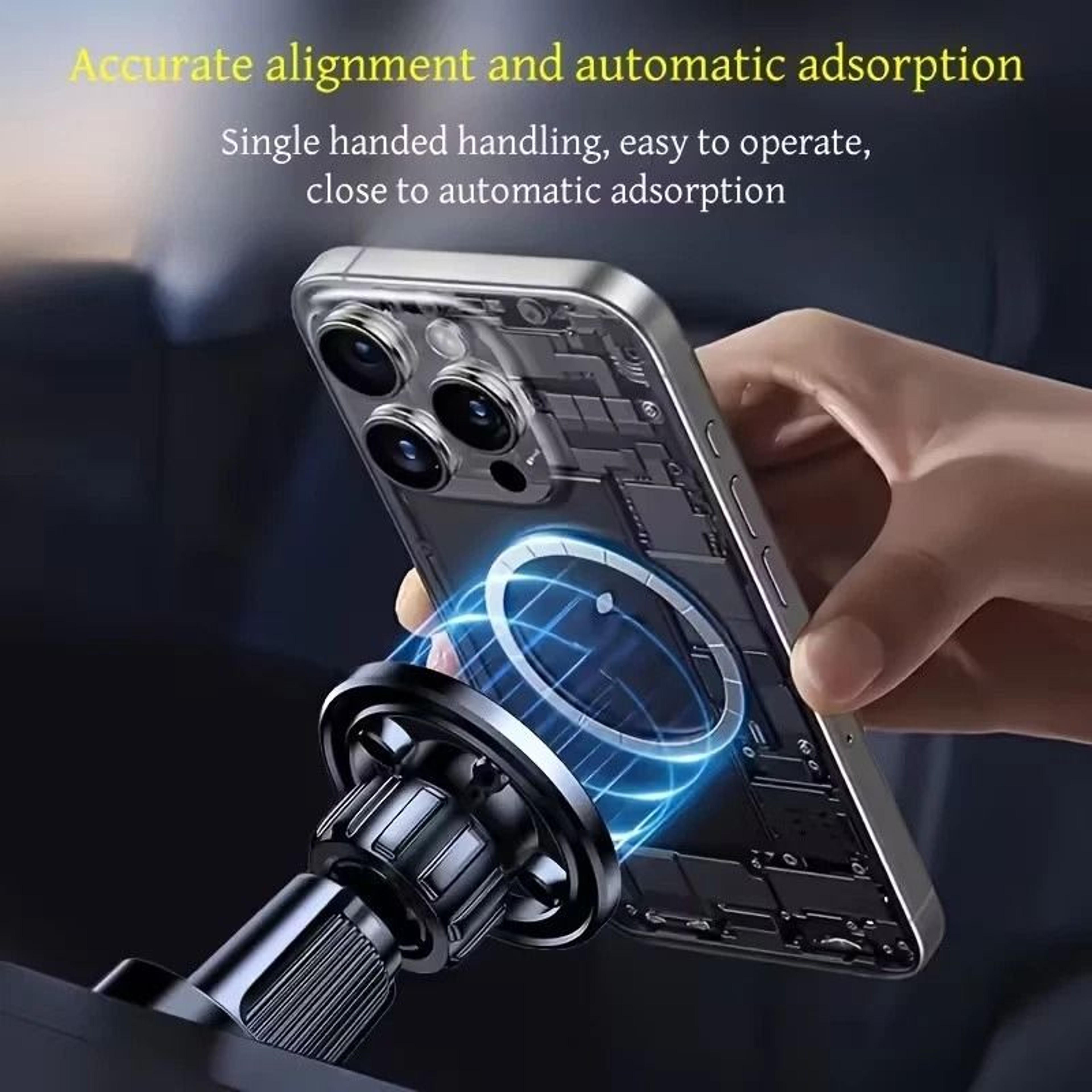 MagSafe Car Mount Magnetic Phone Holder For Air Vent And Dashboard With Rotation 8