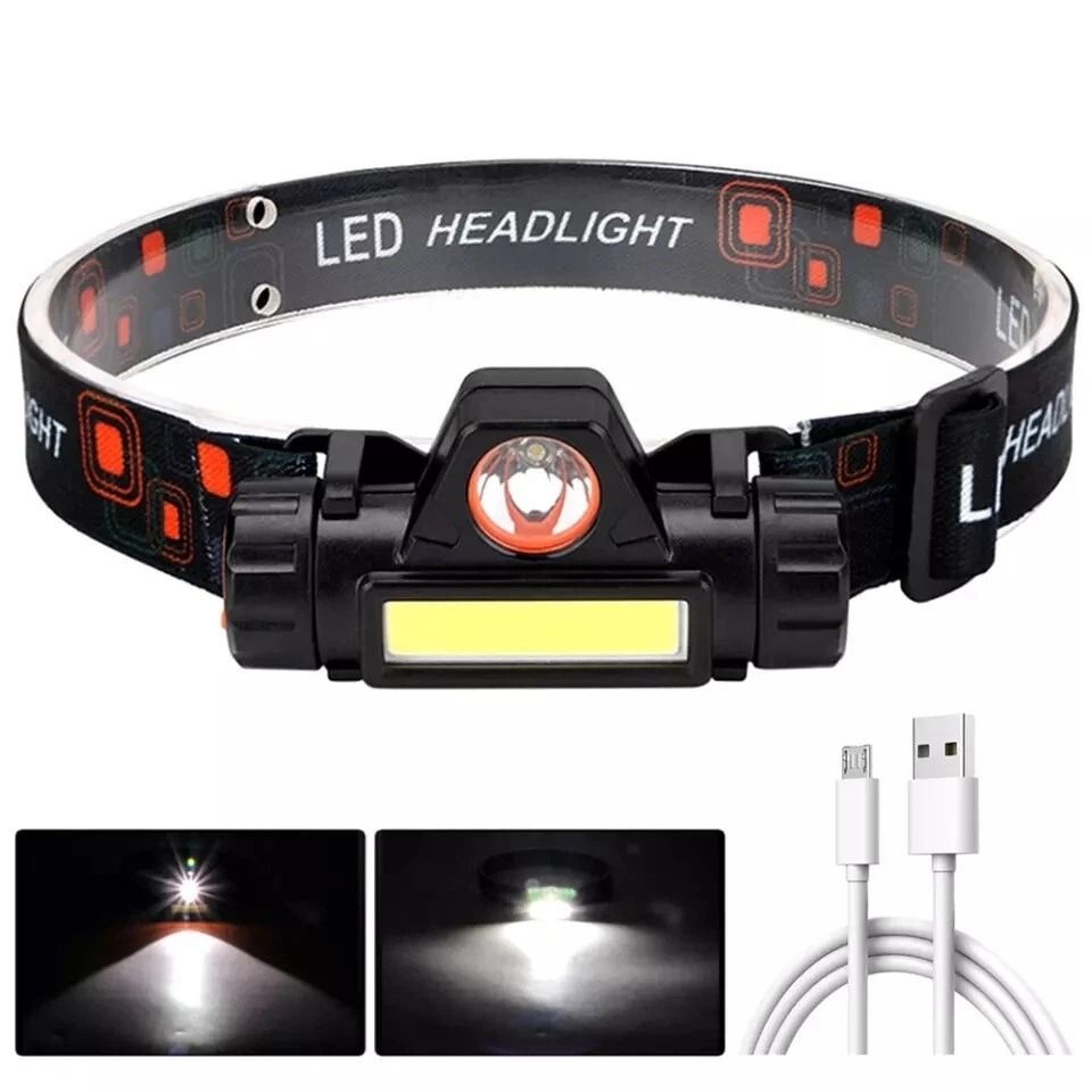 Rechargeable Headlamp With Motion Sensor Waterproof LED Headlamp For Camping Running And Work 0