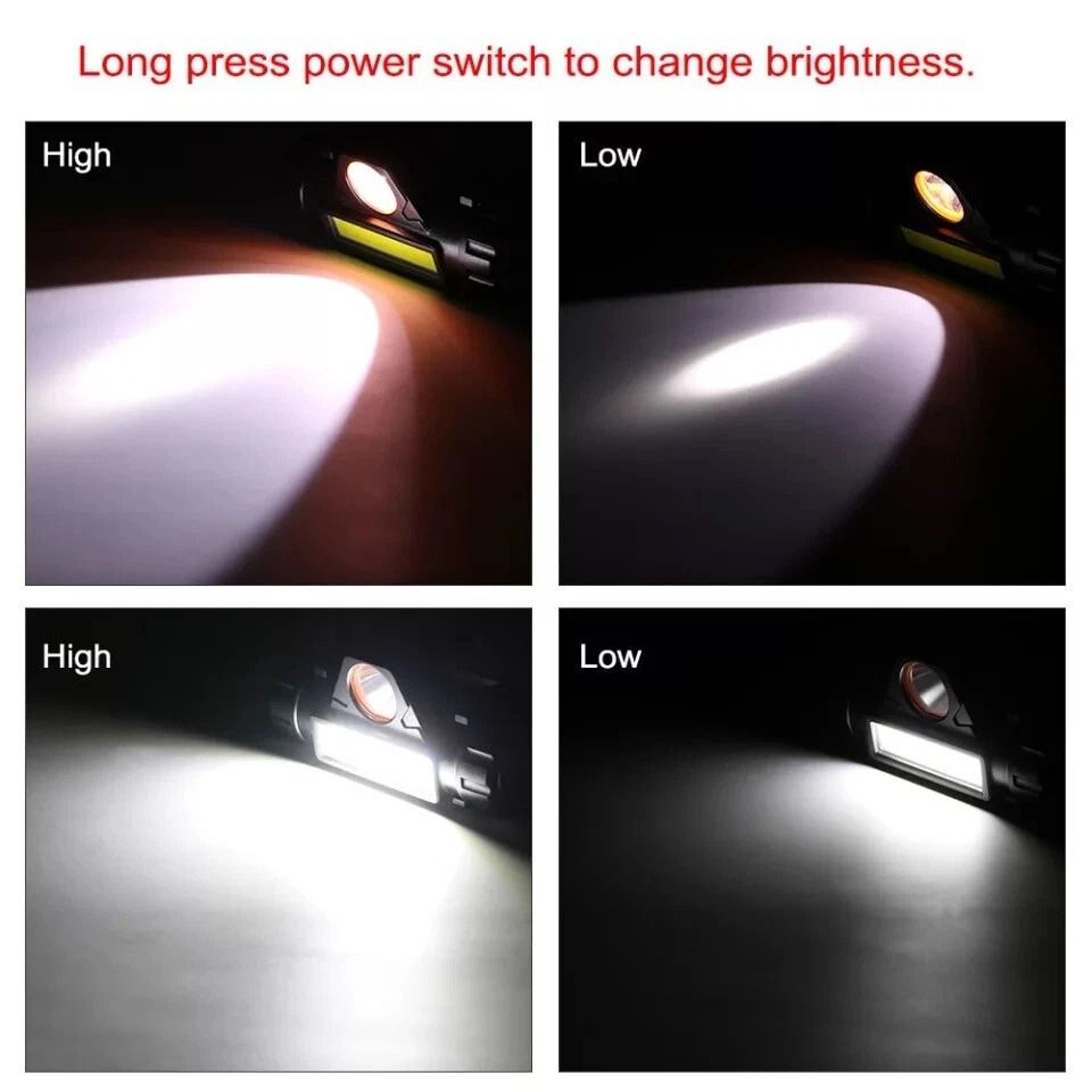 Rechargeable Headlamp With Motion Sensor Waterproof LED Headlamp For Camping Running And Work 7