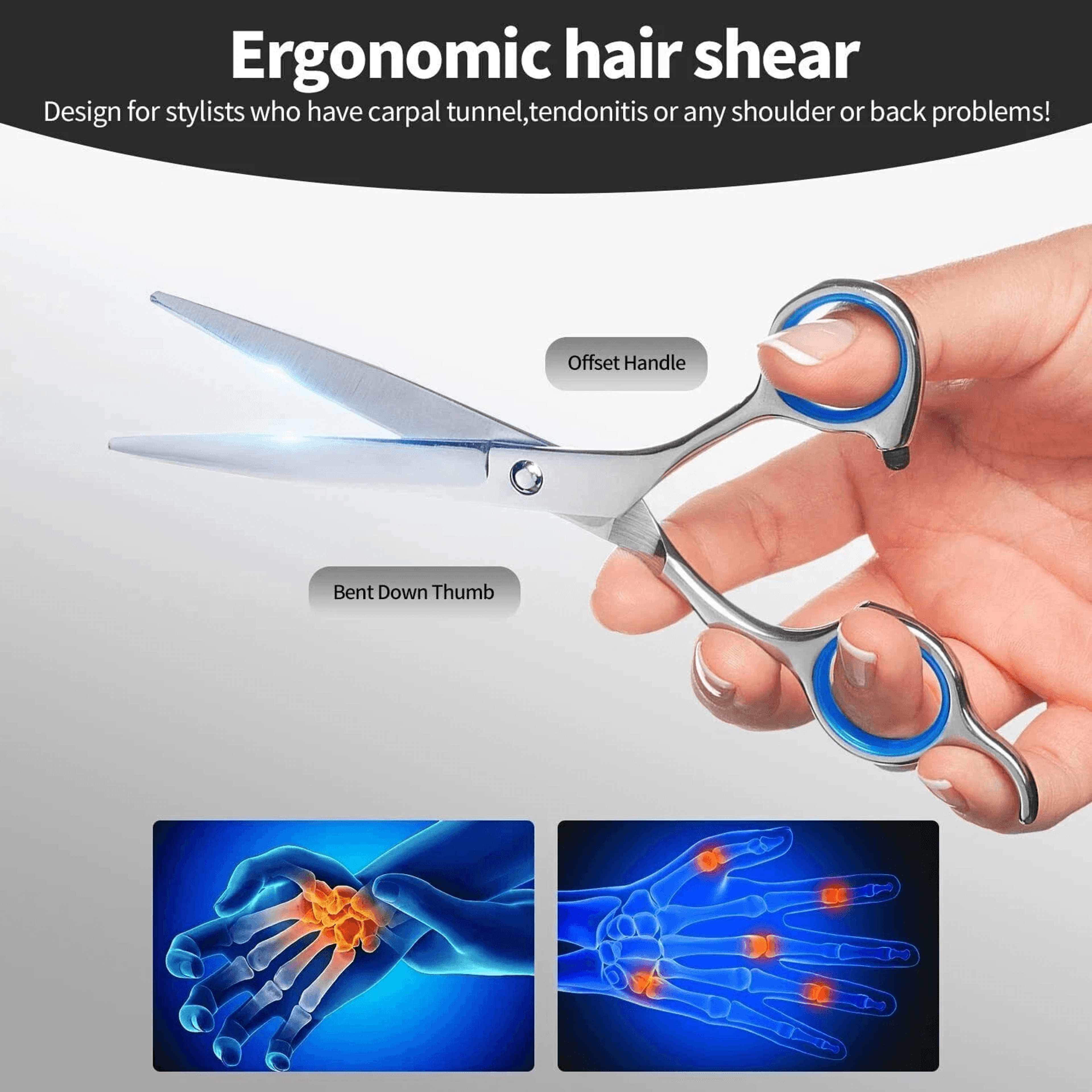 Professional Hair Cutting Scissors Set With Thinning Shears For Barber Salon And Home Use 2