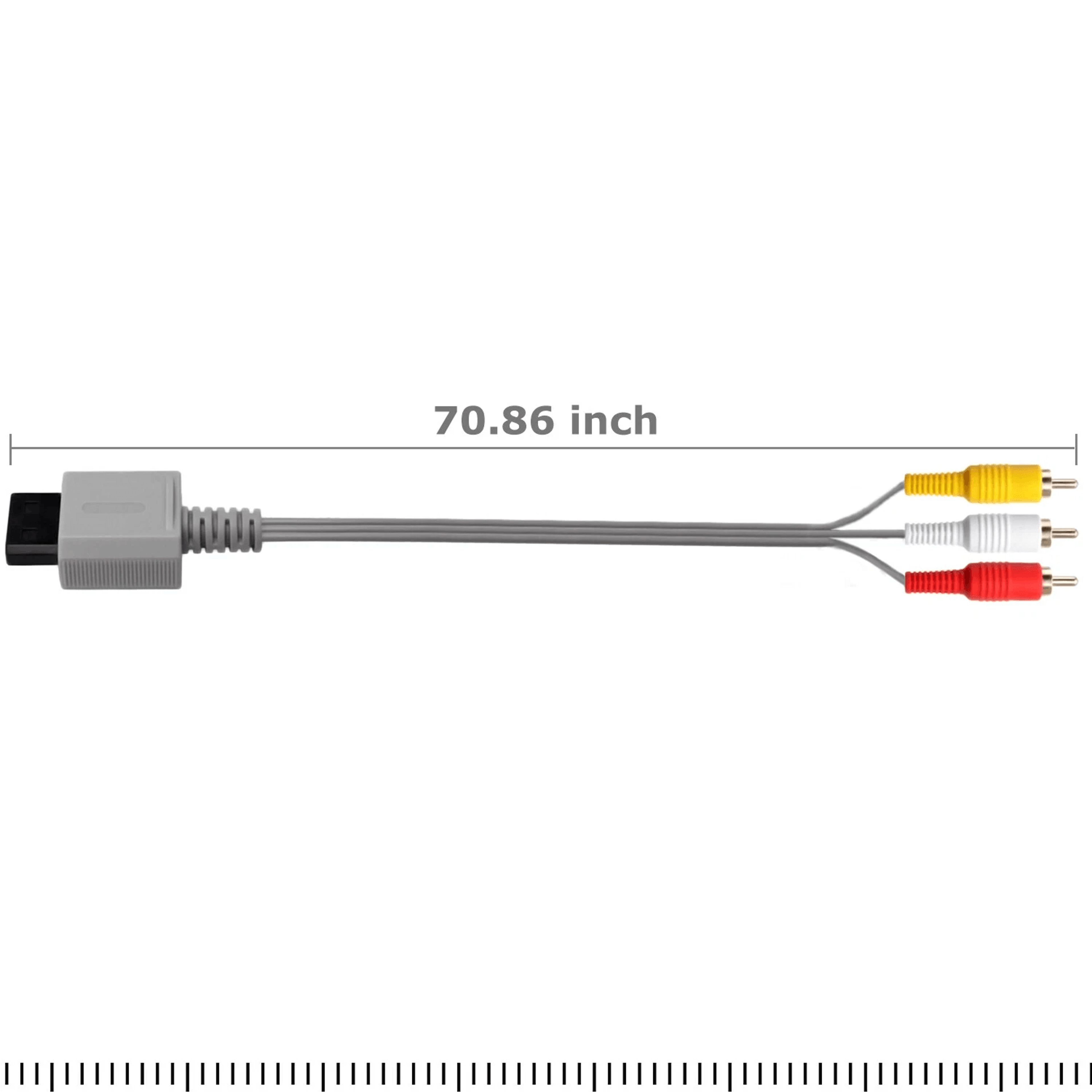 Nintendo Wii AV Cable RCA Composite Audio Video Replacement Cord 4