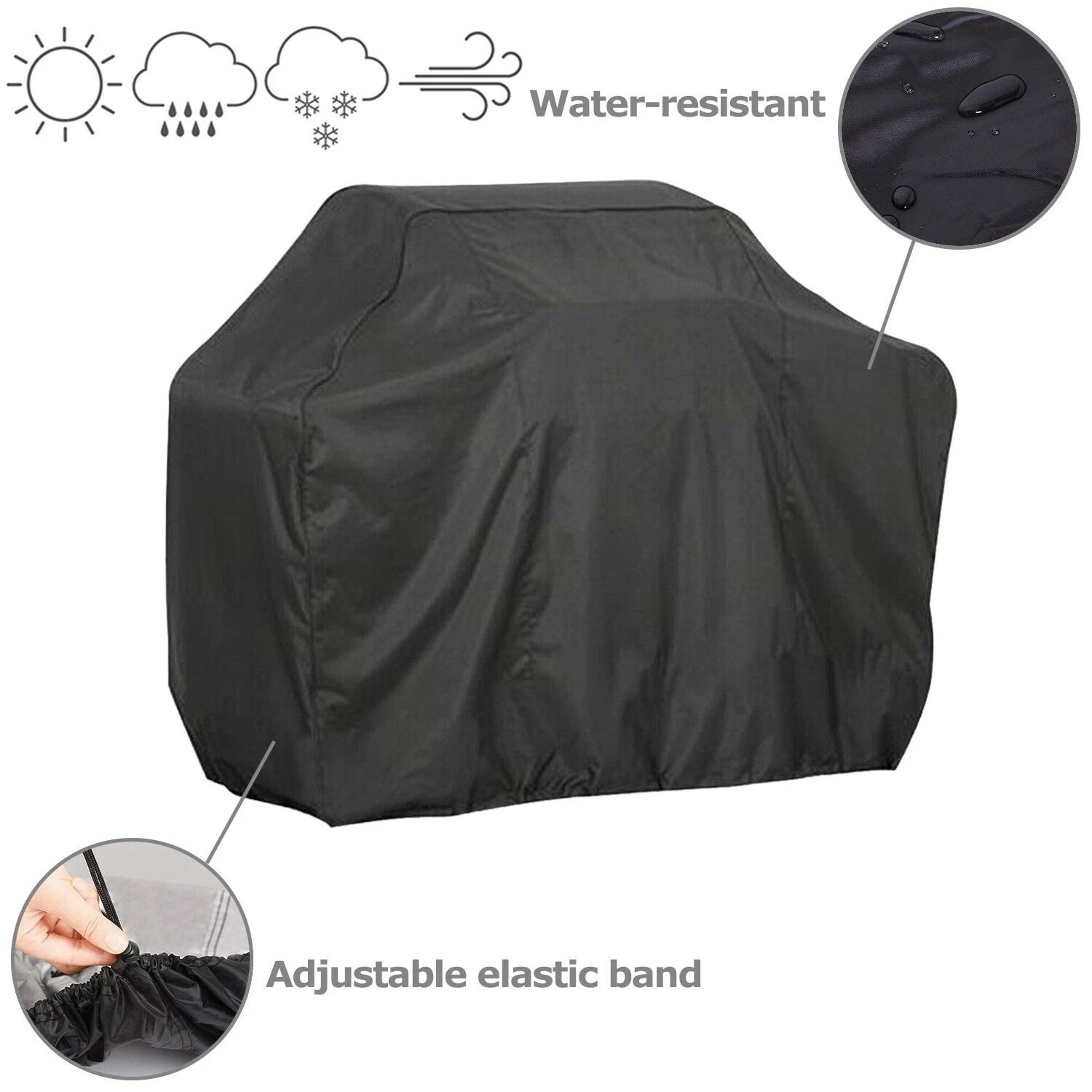 57 Inch Waterproof BBQ Grill Cover Heavy Duty Outdoor Protector 8