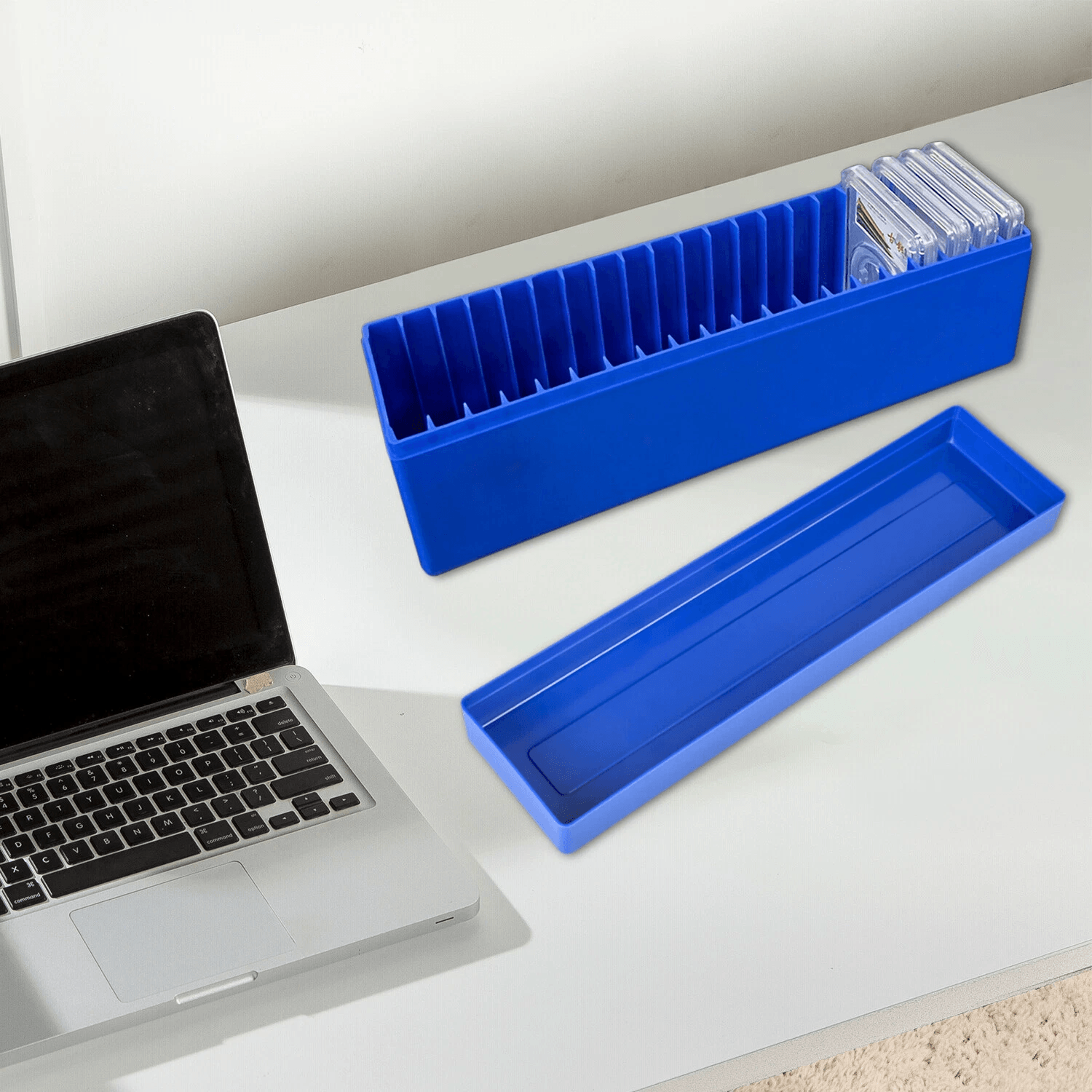 Blue Coin Slab Storage Box For PCGS NGC Holders Durable ABS Case 0