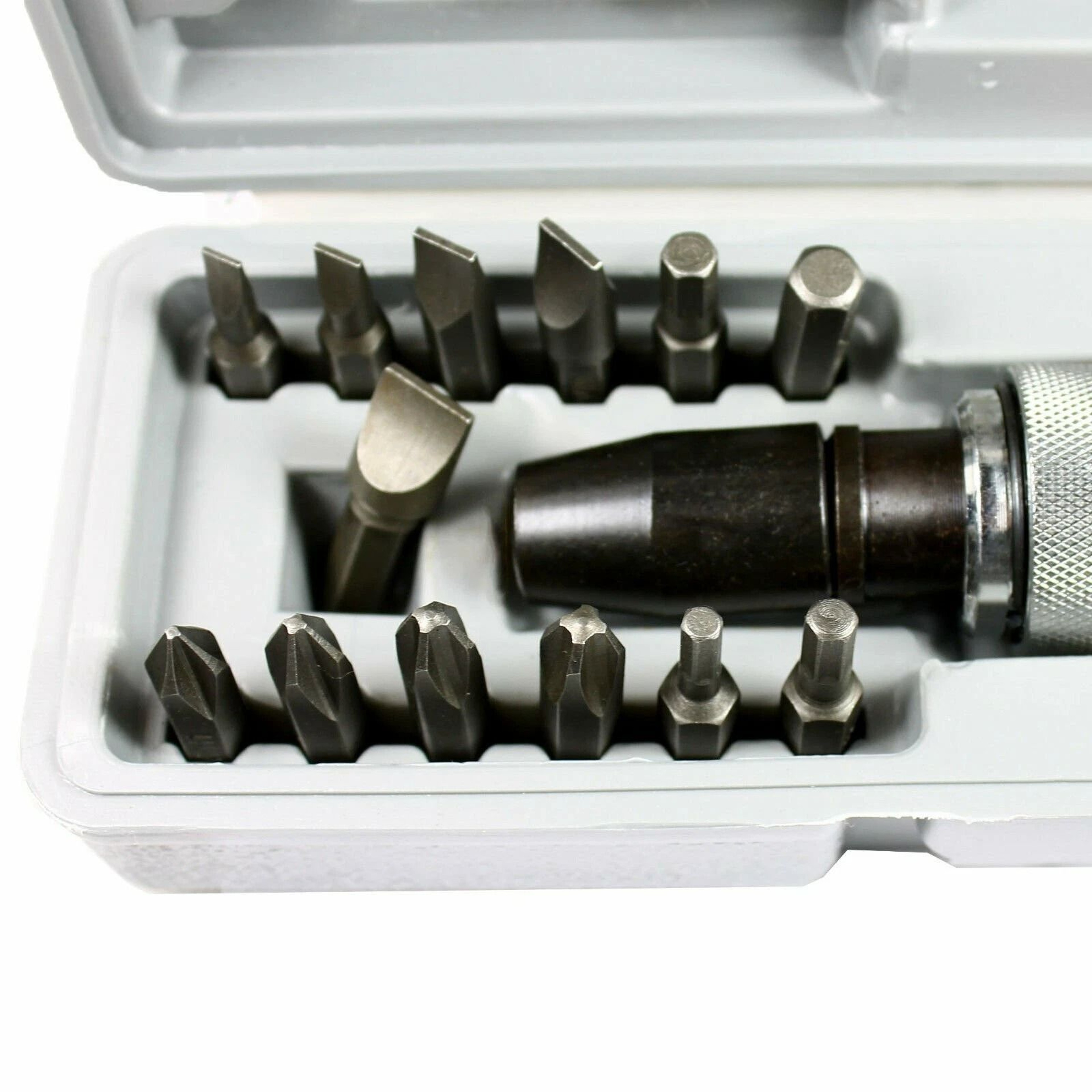 Impact Screwdriver Set With Case Heavy Duty Manual Driver And Socket Bits 2