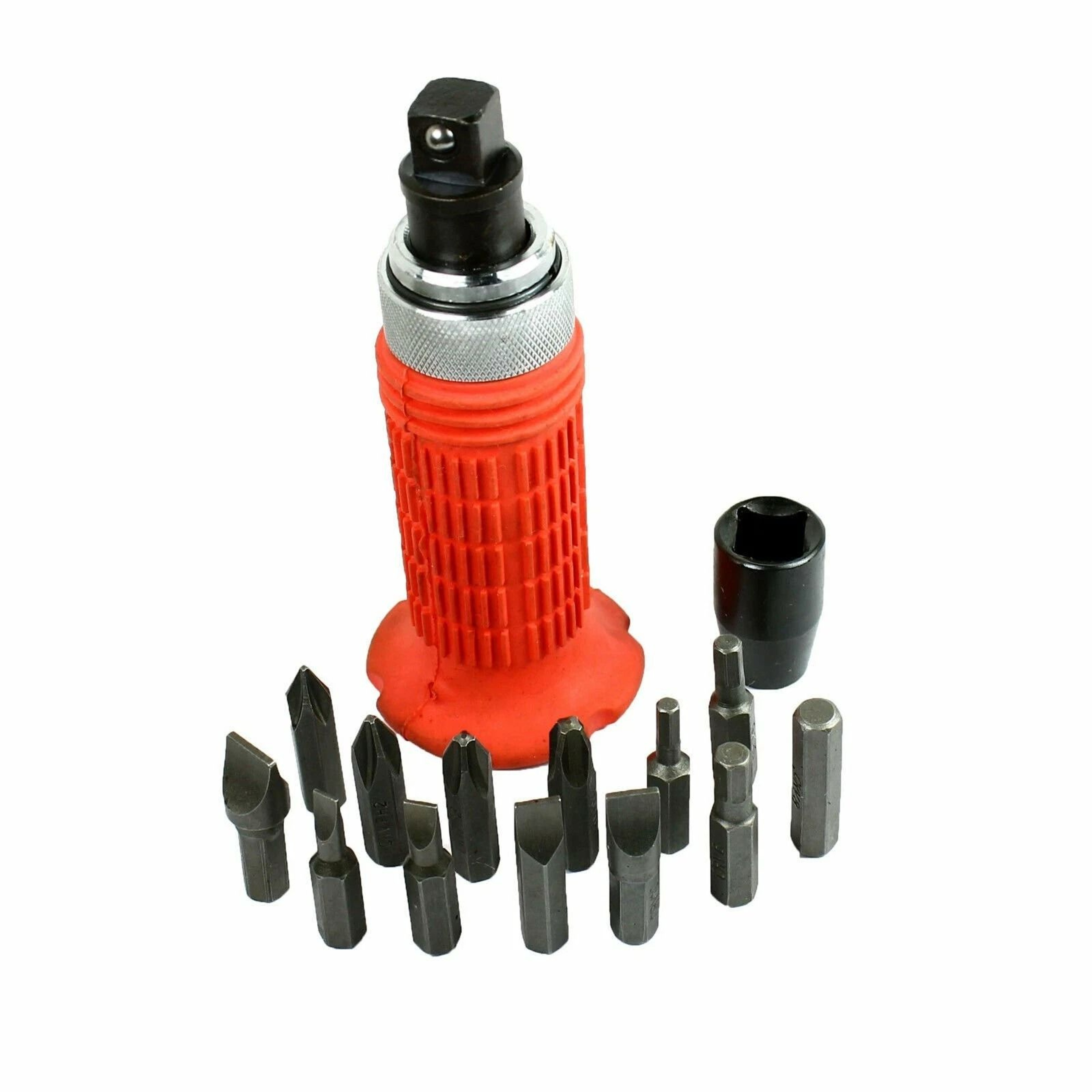 Impact Screwdriver Set With Case Heavy Duty Manual Driver And Socket Bits 3