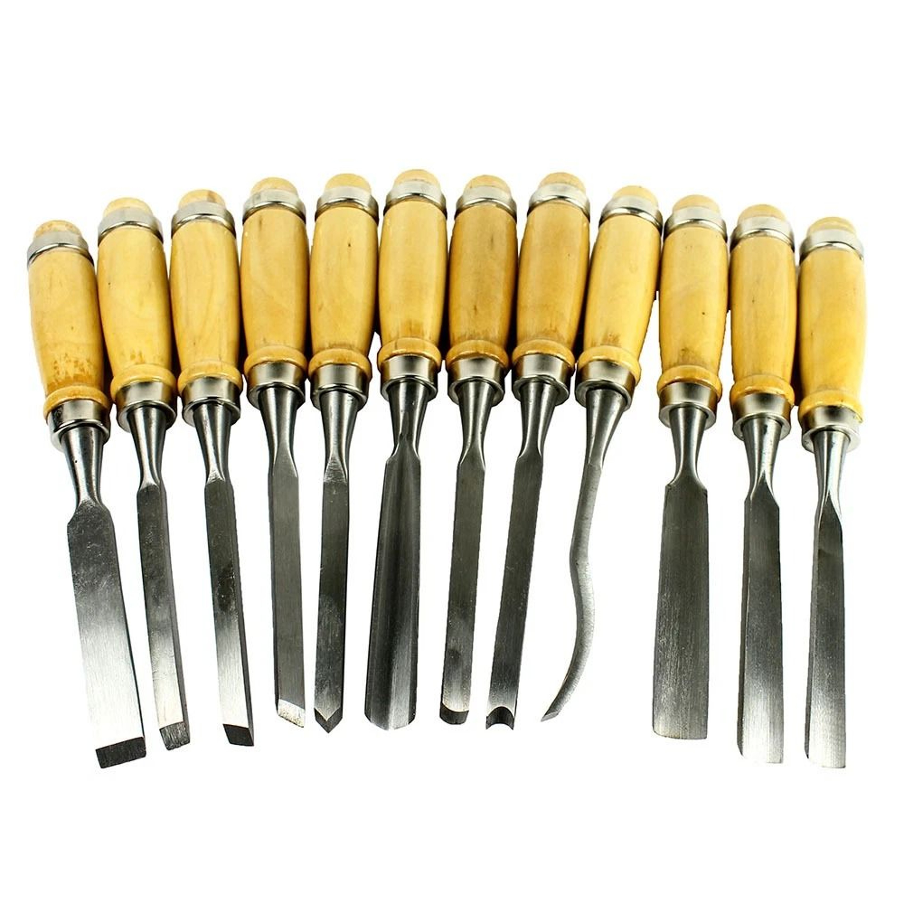 Wood Carving Chisel Set With Hardened Steel Blades And Carry Case 0