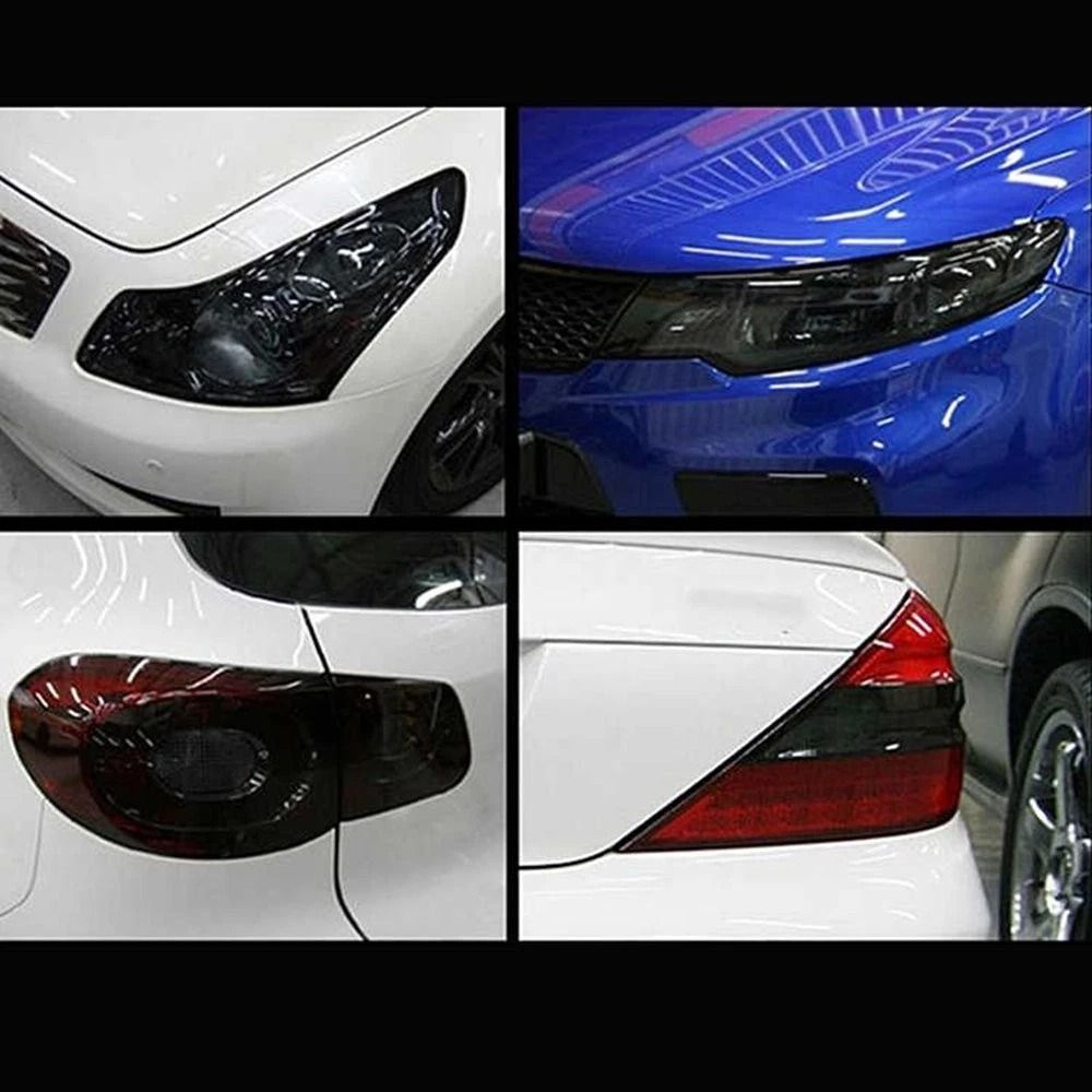 Smoke Vinyl Wrap For Headlights Taillights And Fog Lights Universal Tint Film 1