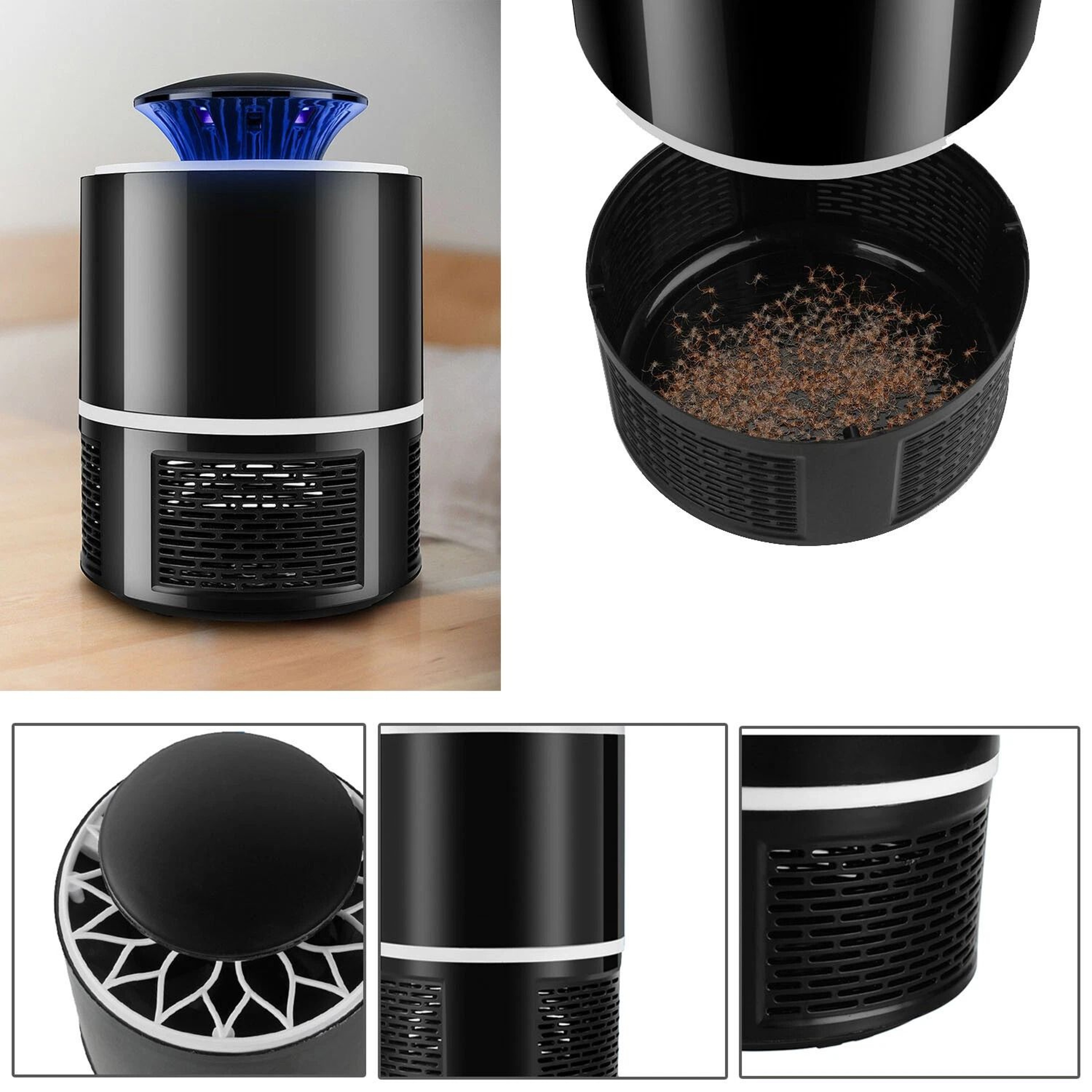 USB Mosquito Killer Lamp Indoor Outdoor UV Bug Zapper Silent Fly Trap Light 4