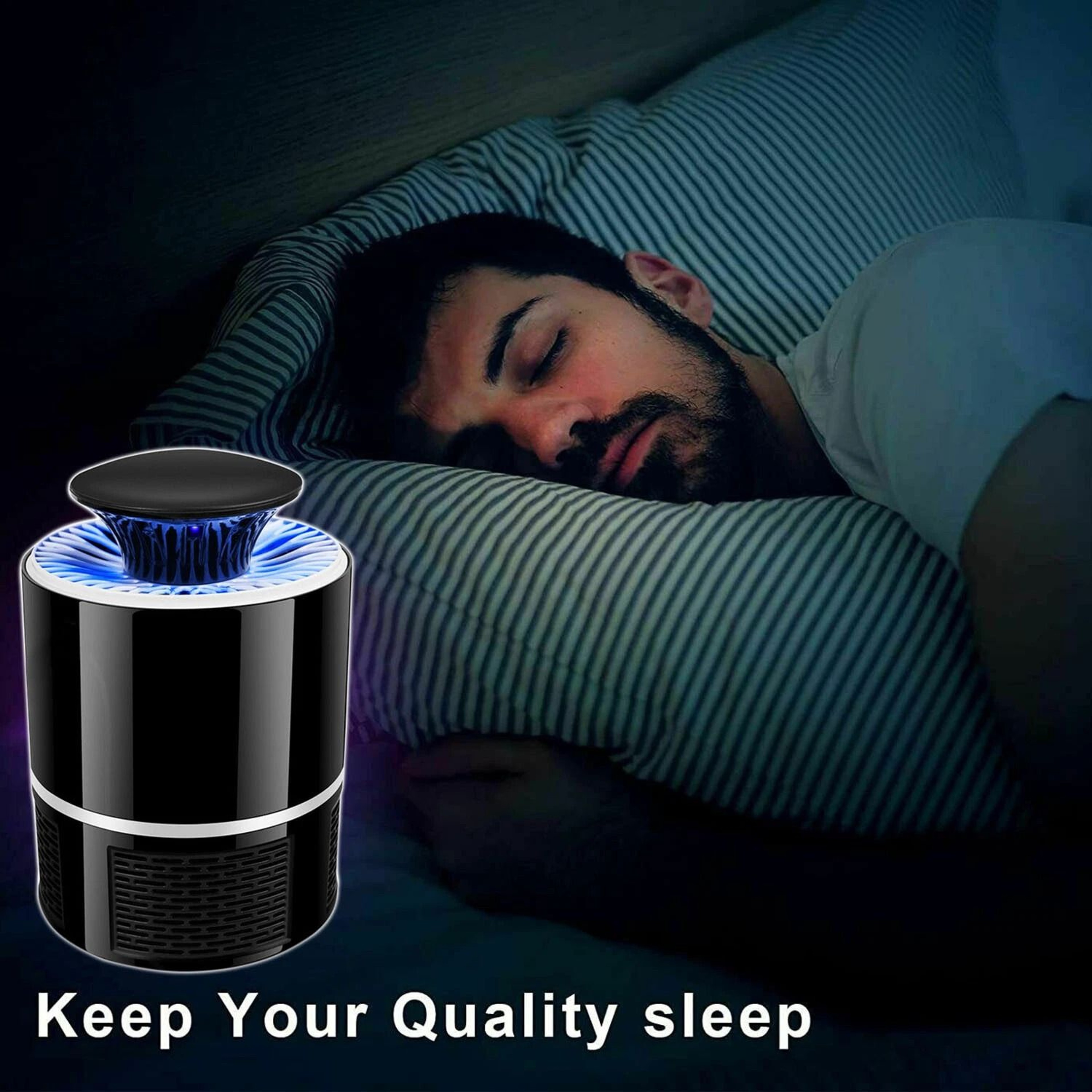 USB Mosquito Killer Lamp Indoor Outdoor UV Bug Zapper Silent Fly Trap Light 6