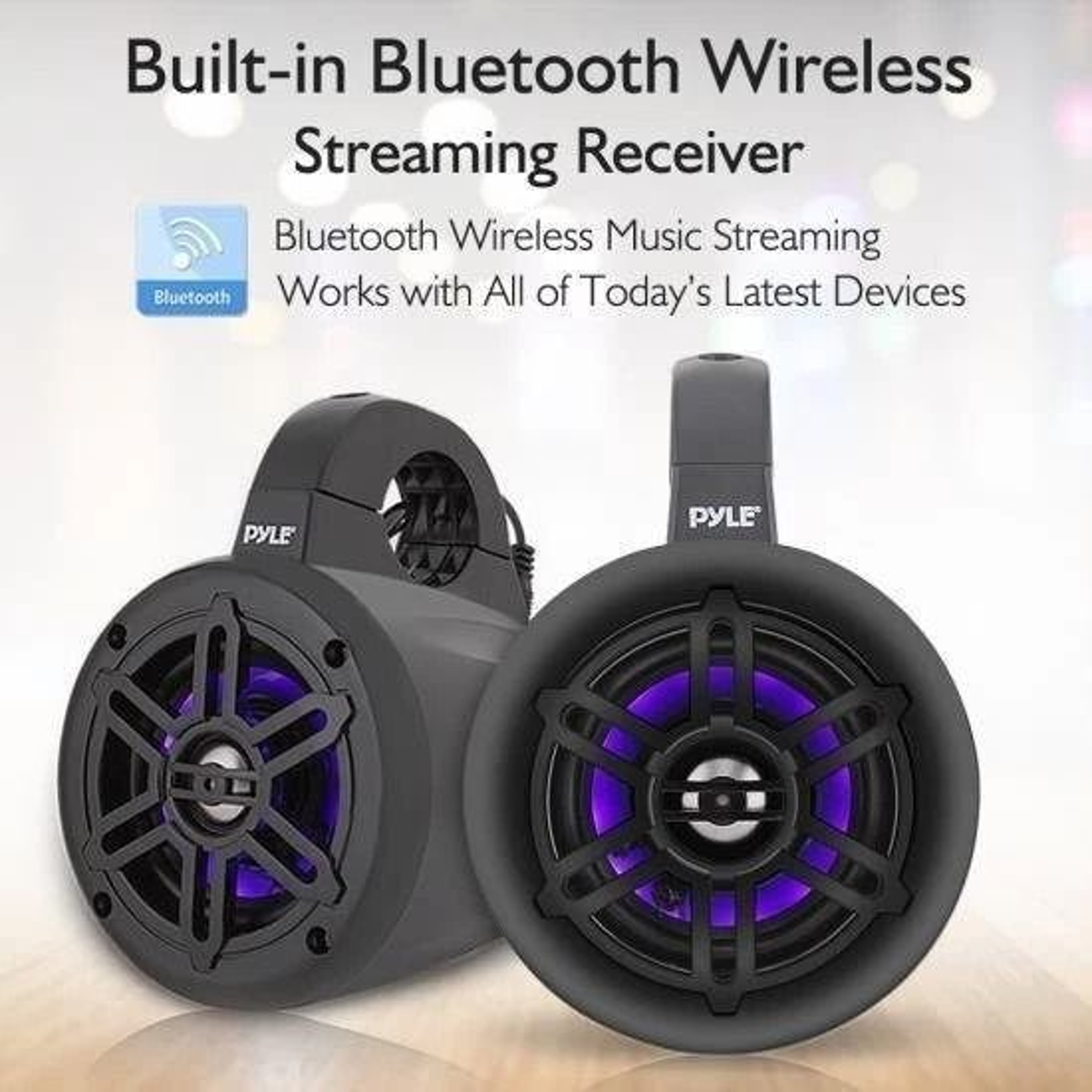Bluetooth Marine Tower Speakers With LED Lights Speakers 2