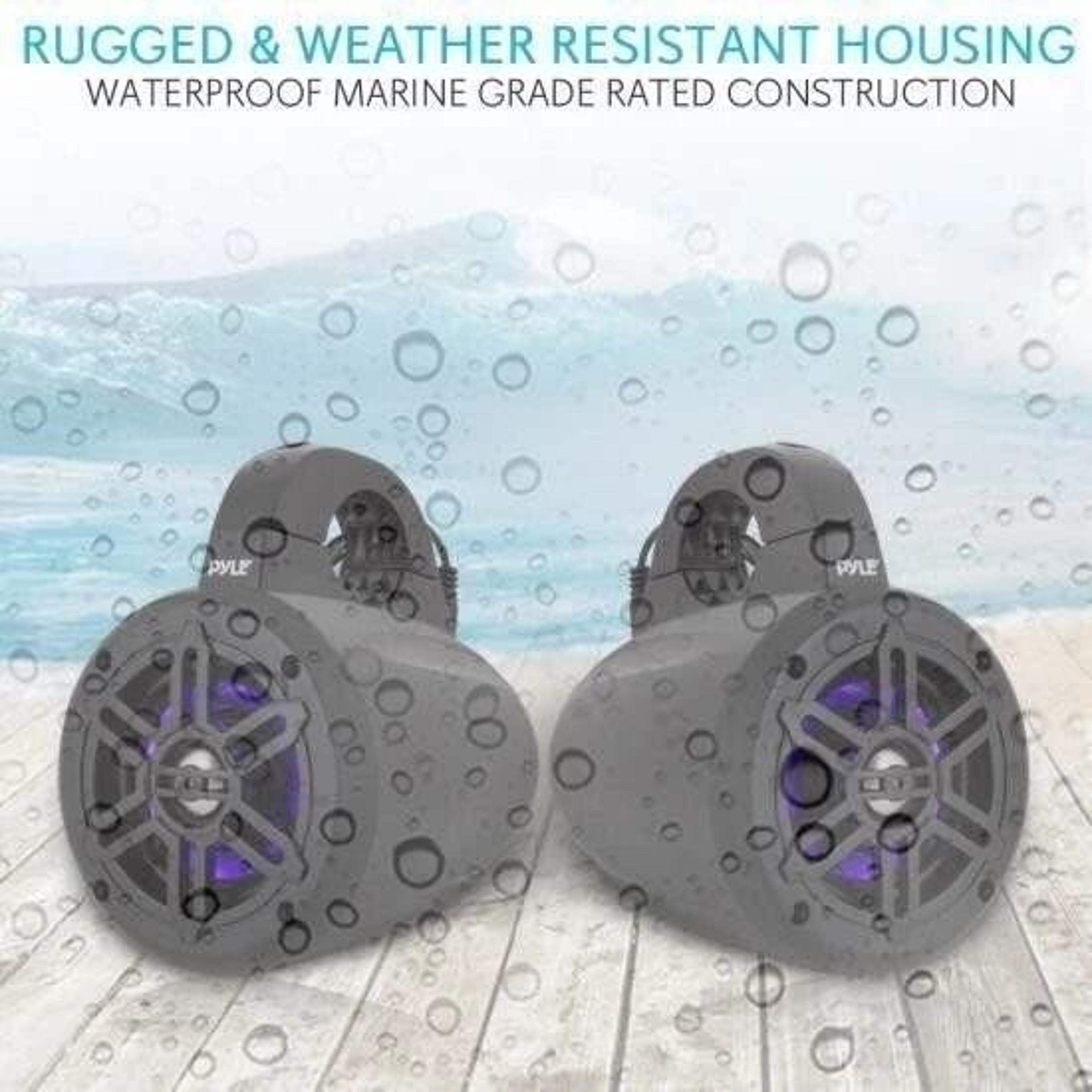 Bluetooth Marine Tower Speakers With LED Lights Speakers 6