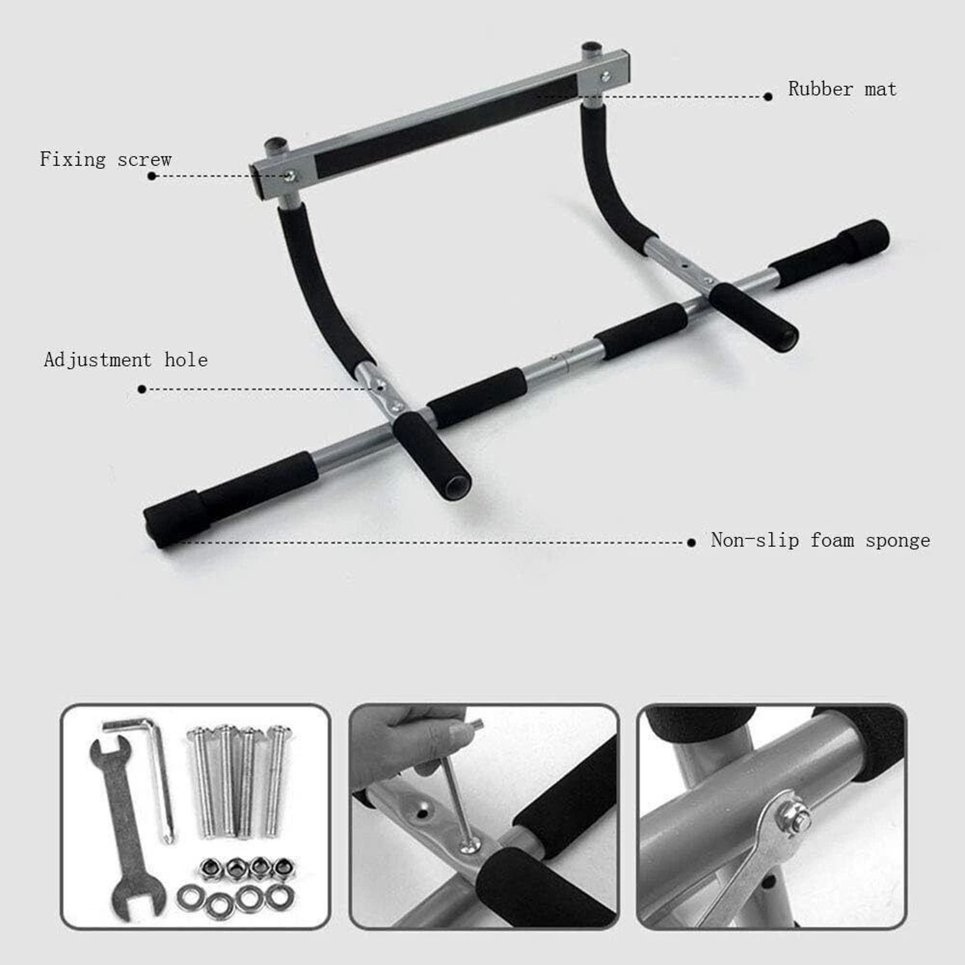Multi Grip Doorway Pull Up Bar For Home Gym Workouts And Upper Body Training 4