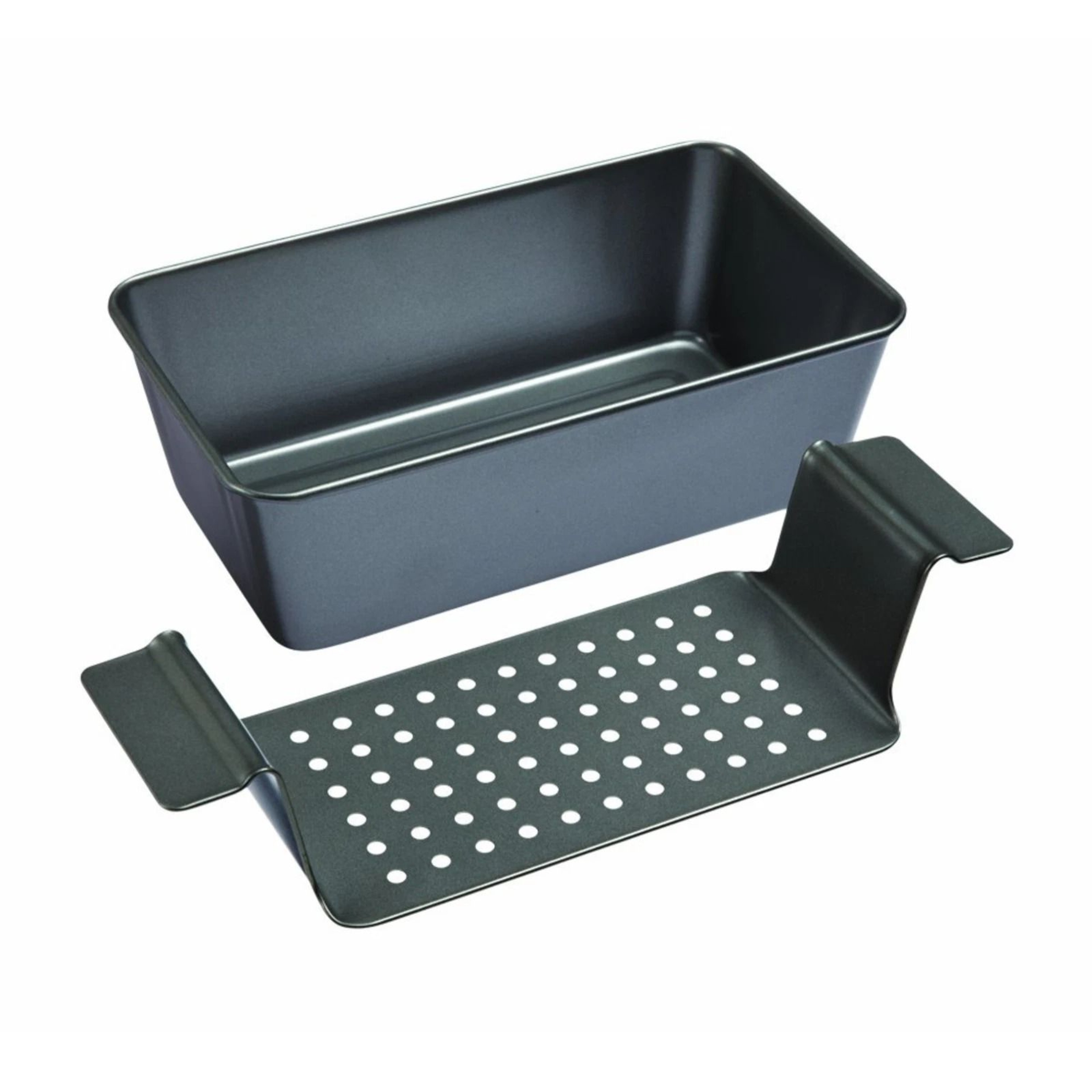 Metallic Meatloaf Pan With Insert Nonstick Healthy Loaf Pan 0