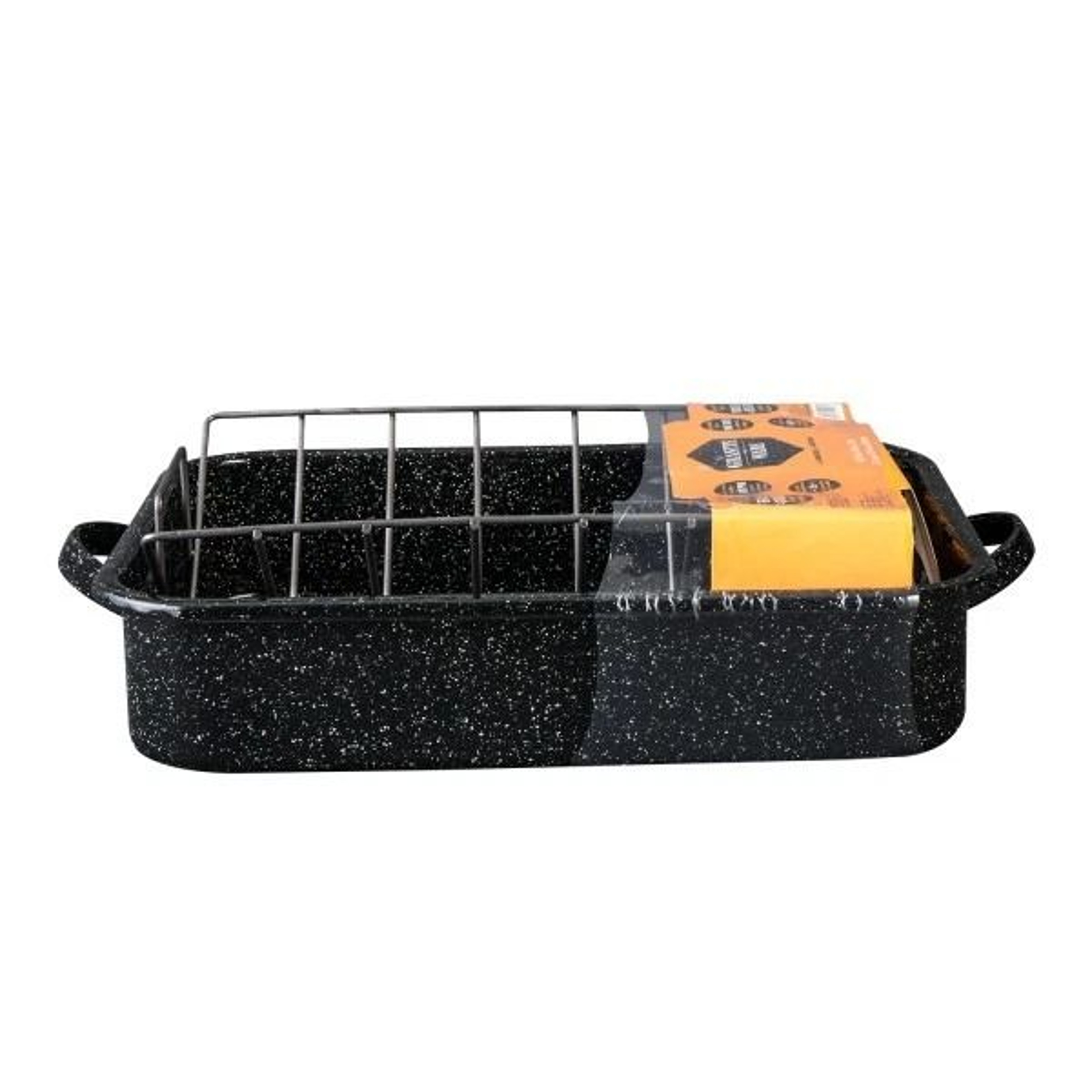 Granite Ware Roasting Pan With Rack Black Rectangular Turkey Roaster 2