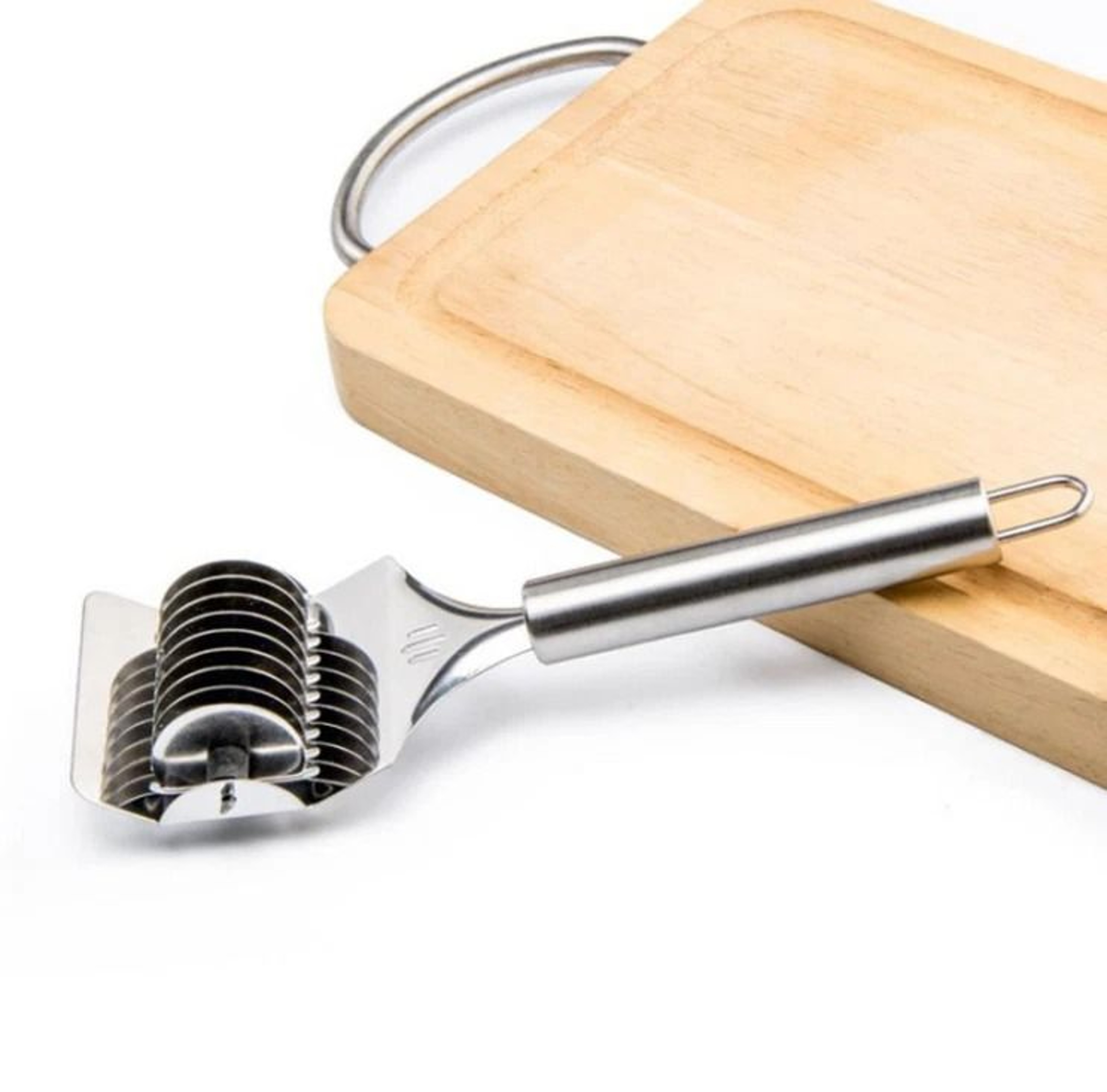 Stainless Steel Pasta Cutter Roller Noodle Cutter And Dough Tool 1