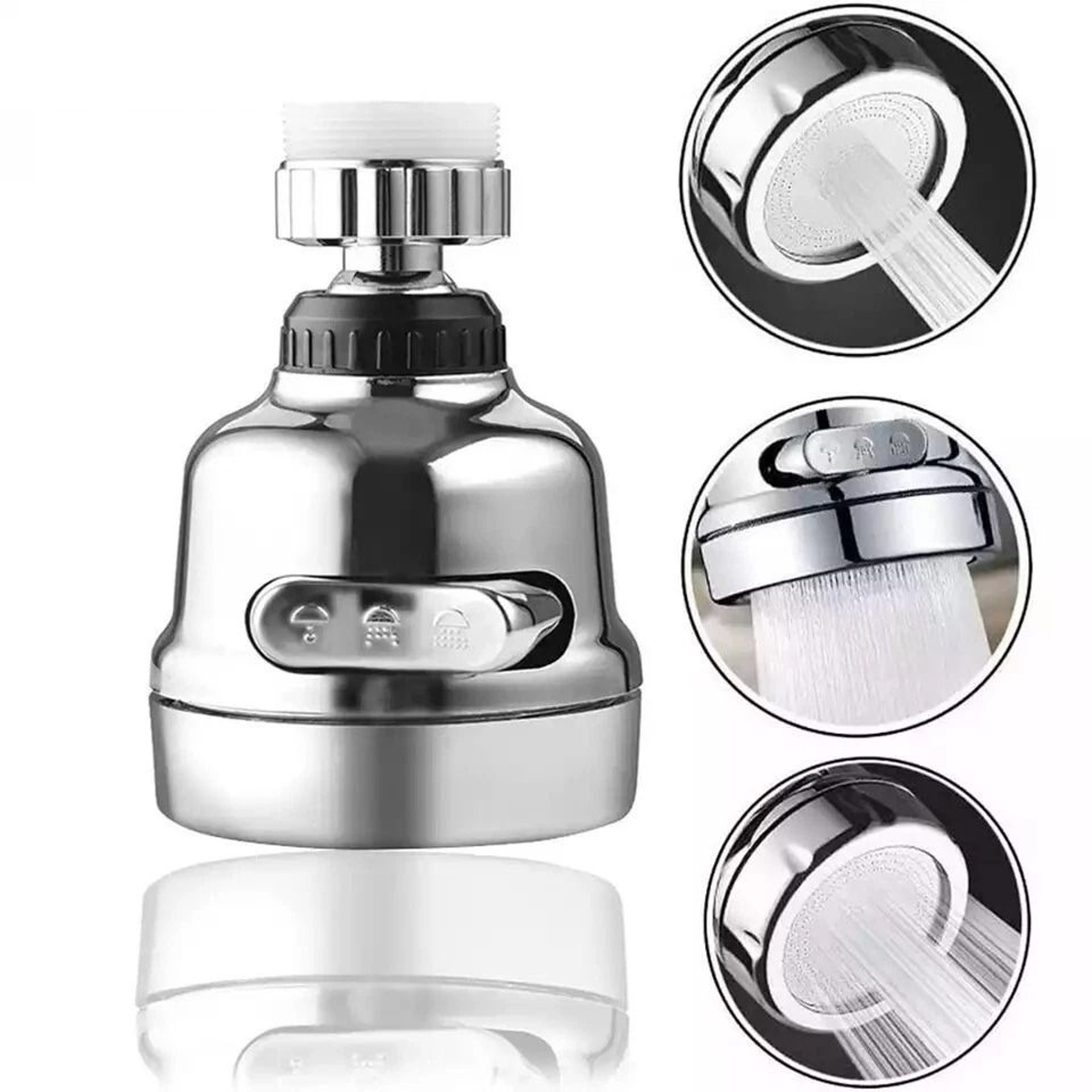 Rotating Faucet Head Nozzle Sprayer Water Saving Movable Kitchen Tap Attachment 1