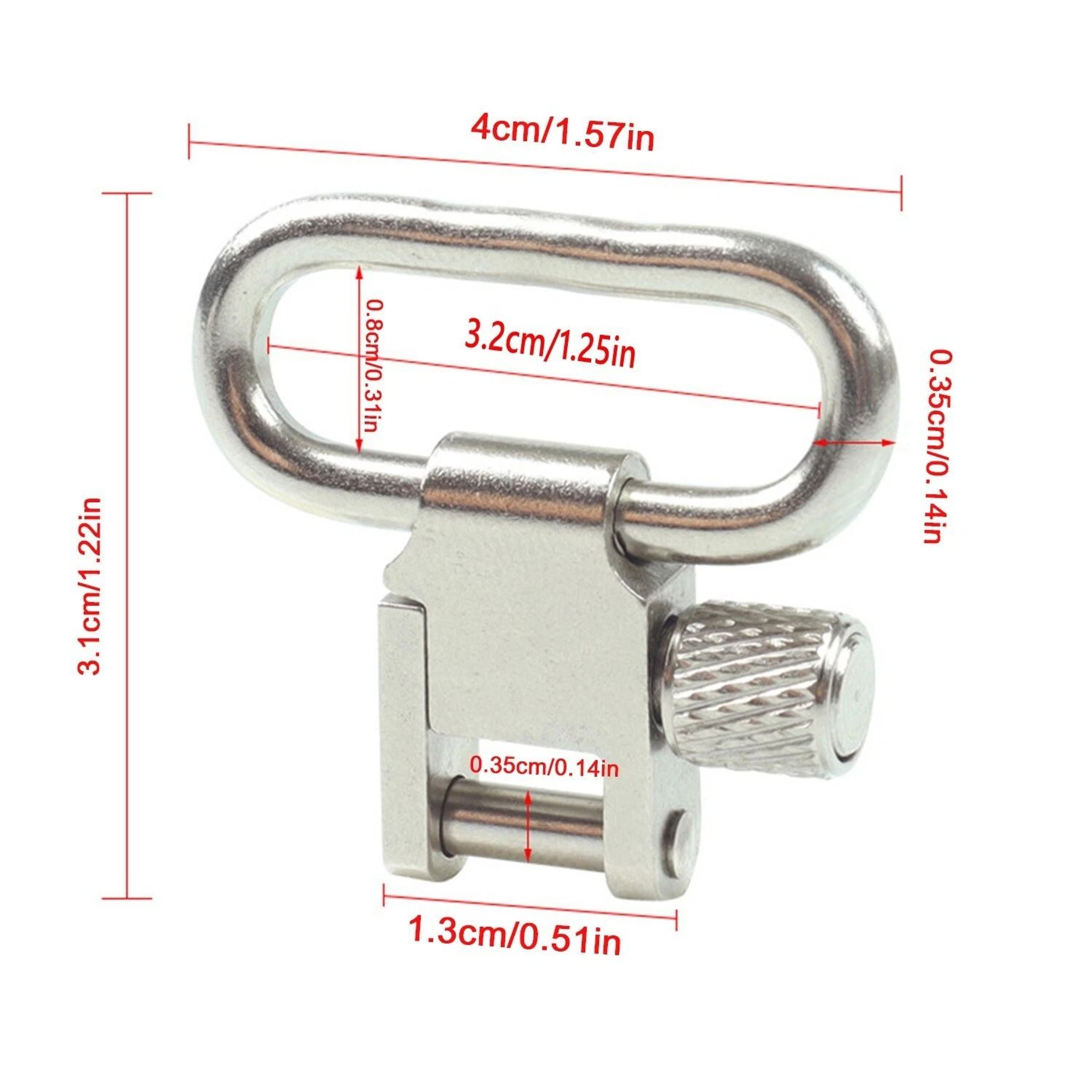 Stainless Steel Sling Swivels For Gun Rifle Sling Mount Durable Easy Connect Attachment 7