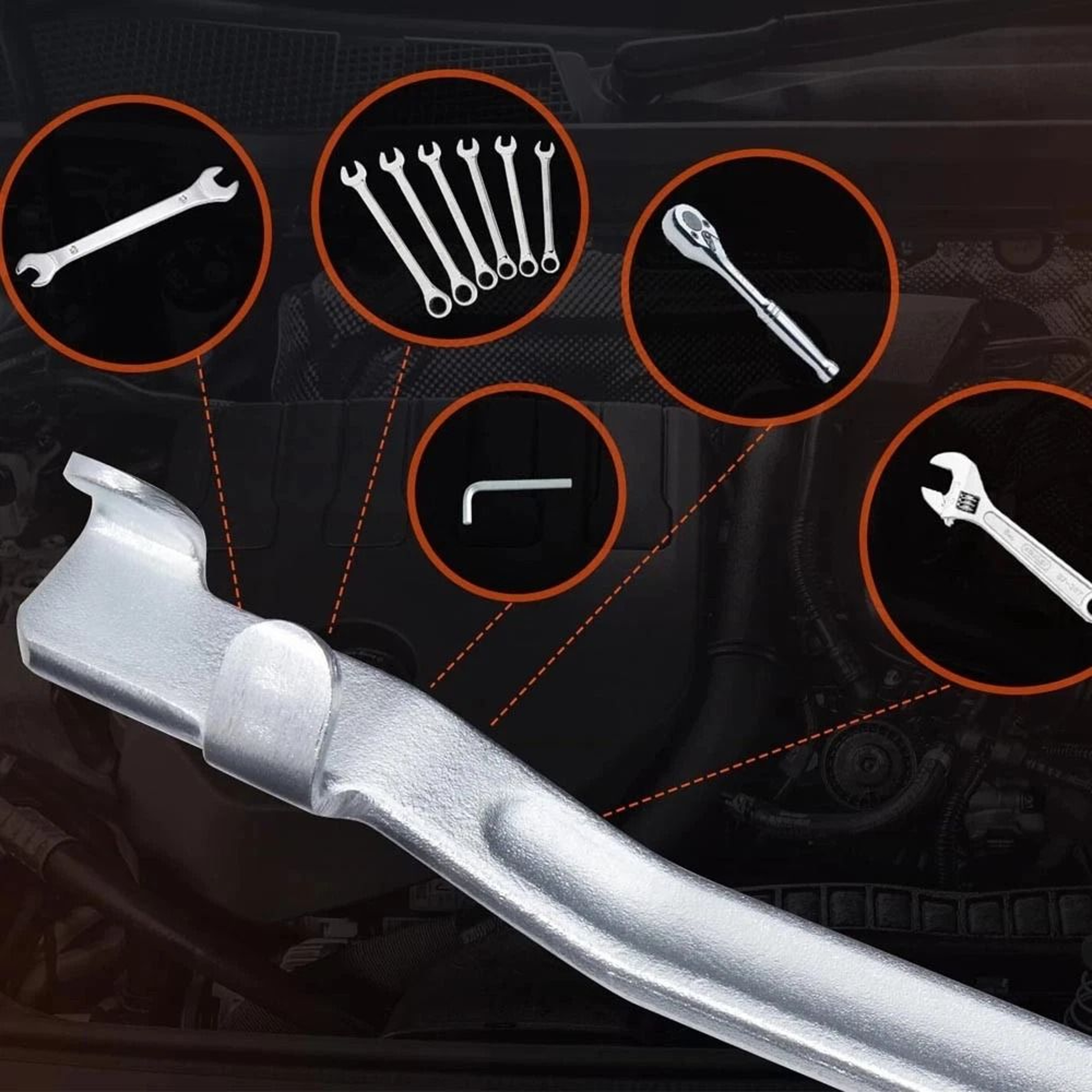 Universal Wrench Extender Bar Drive Spanner Extension Tool For Extra Leverage 7