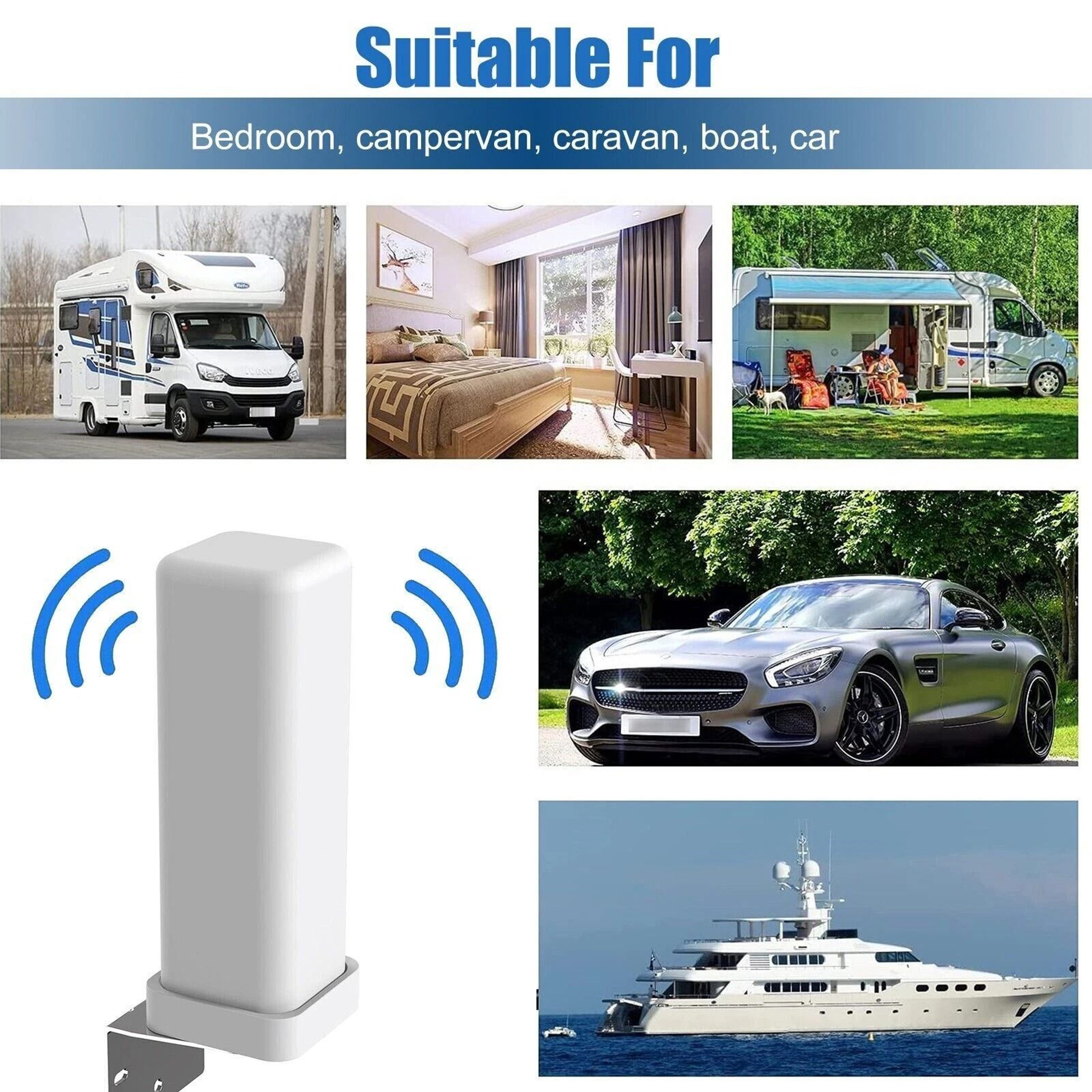 Amplified Outdoor TV Antenna Long Range Digital HDTV UHF VHF FM 3