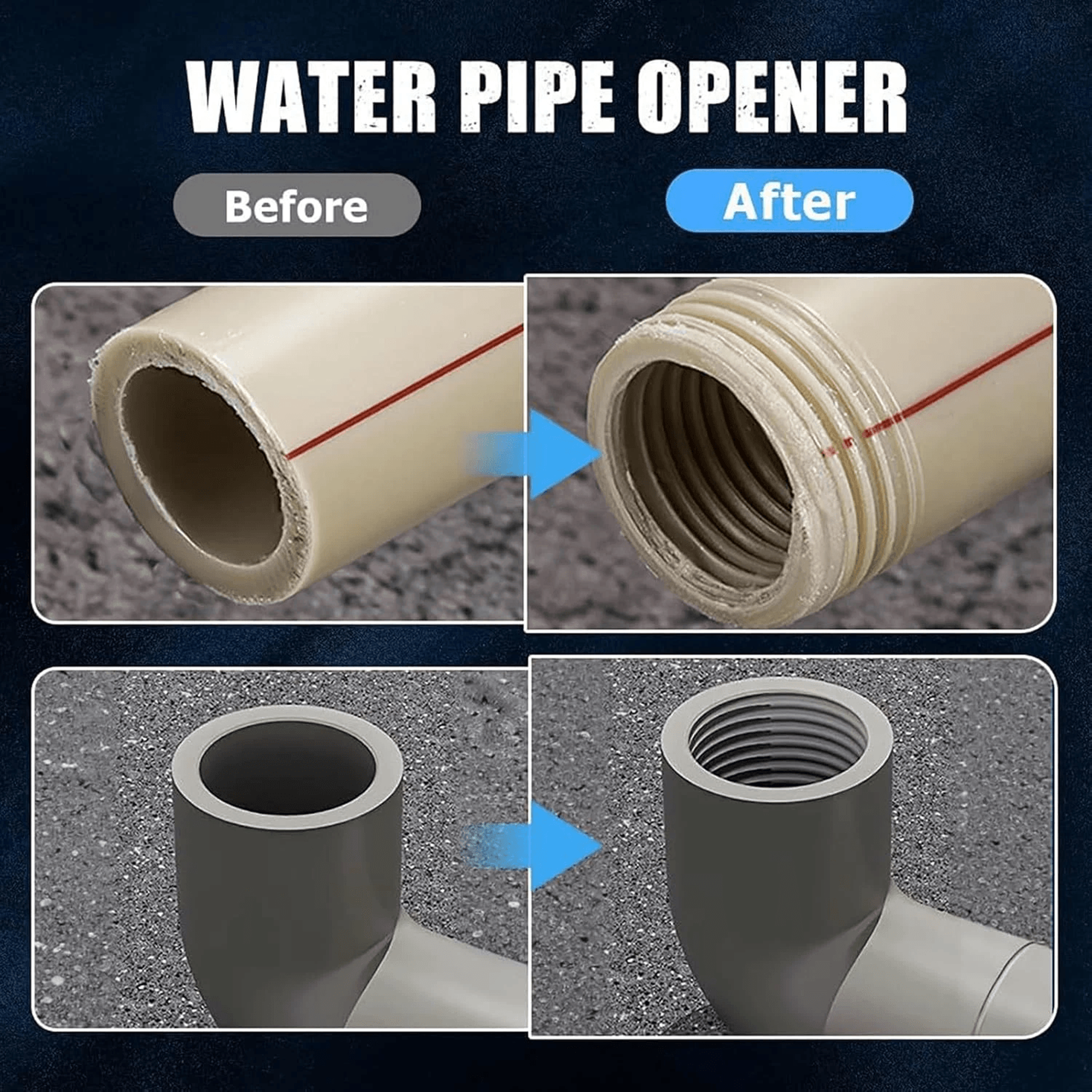 Pipe Threading Tool For PVC Water Pipe Repair 7