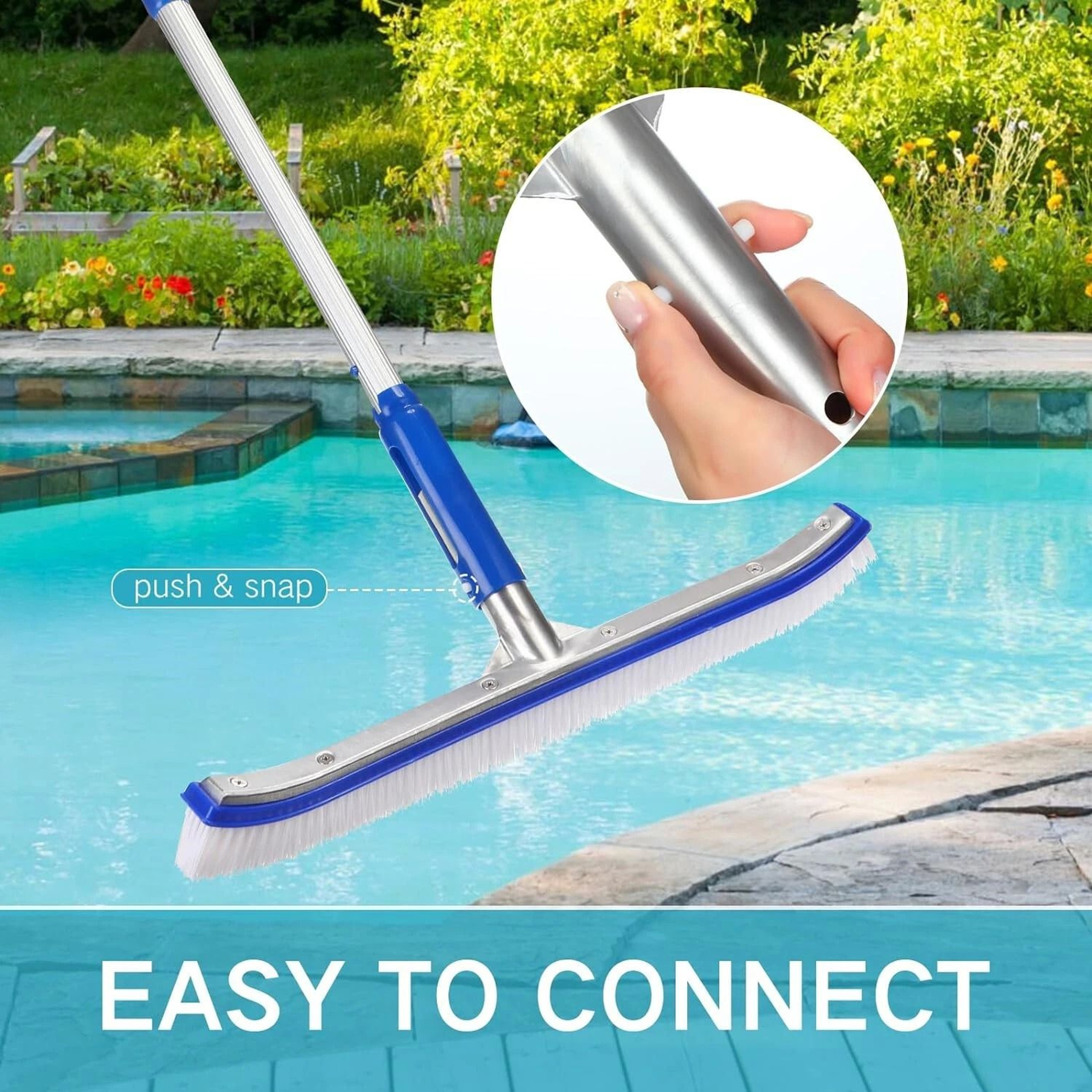 Heavy Duty Swimming Pool Brush Head For Walls Floors And Tile 0