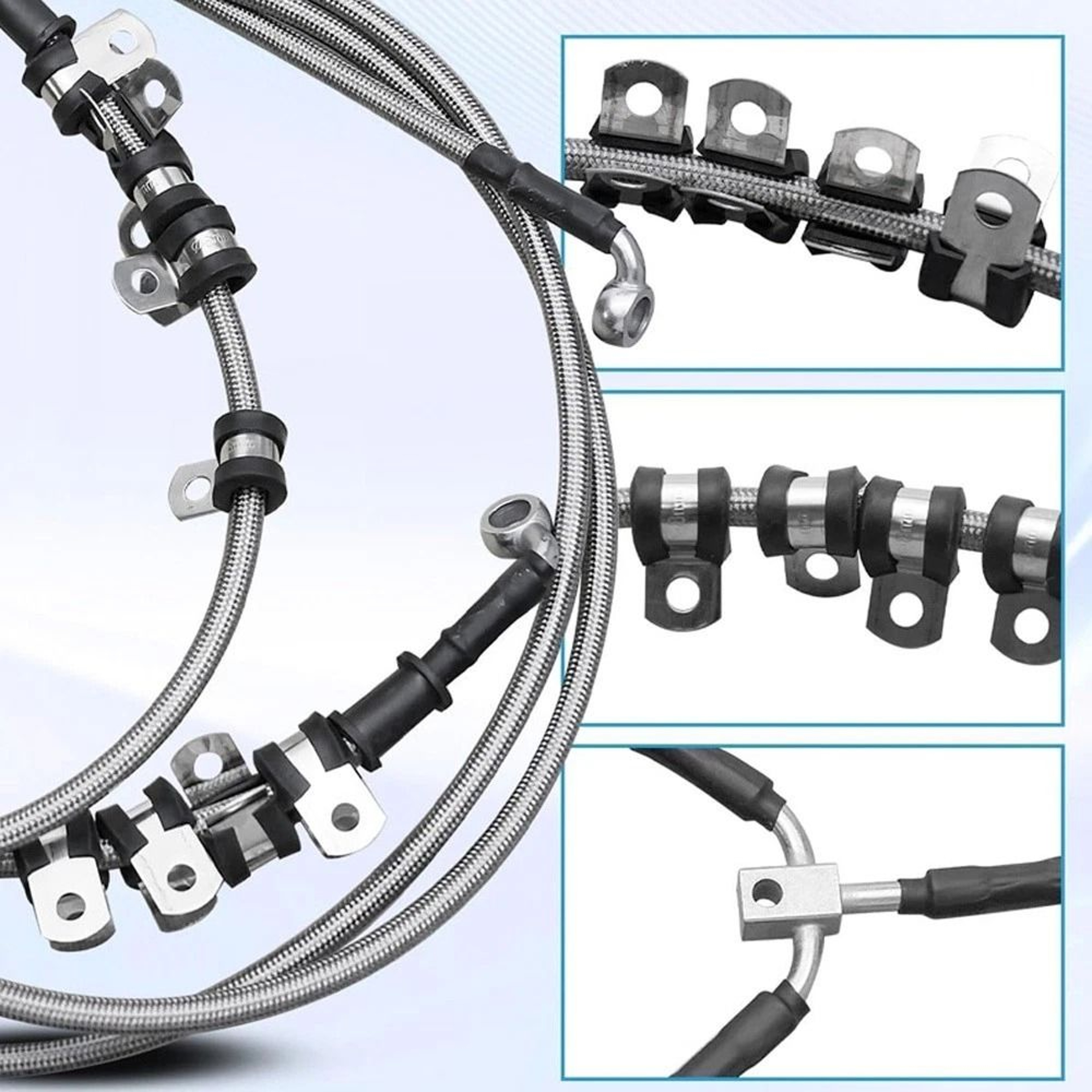 Braided Brake Hose Line Kit For Can Am Maverick 8