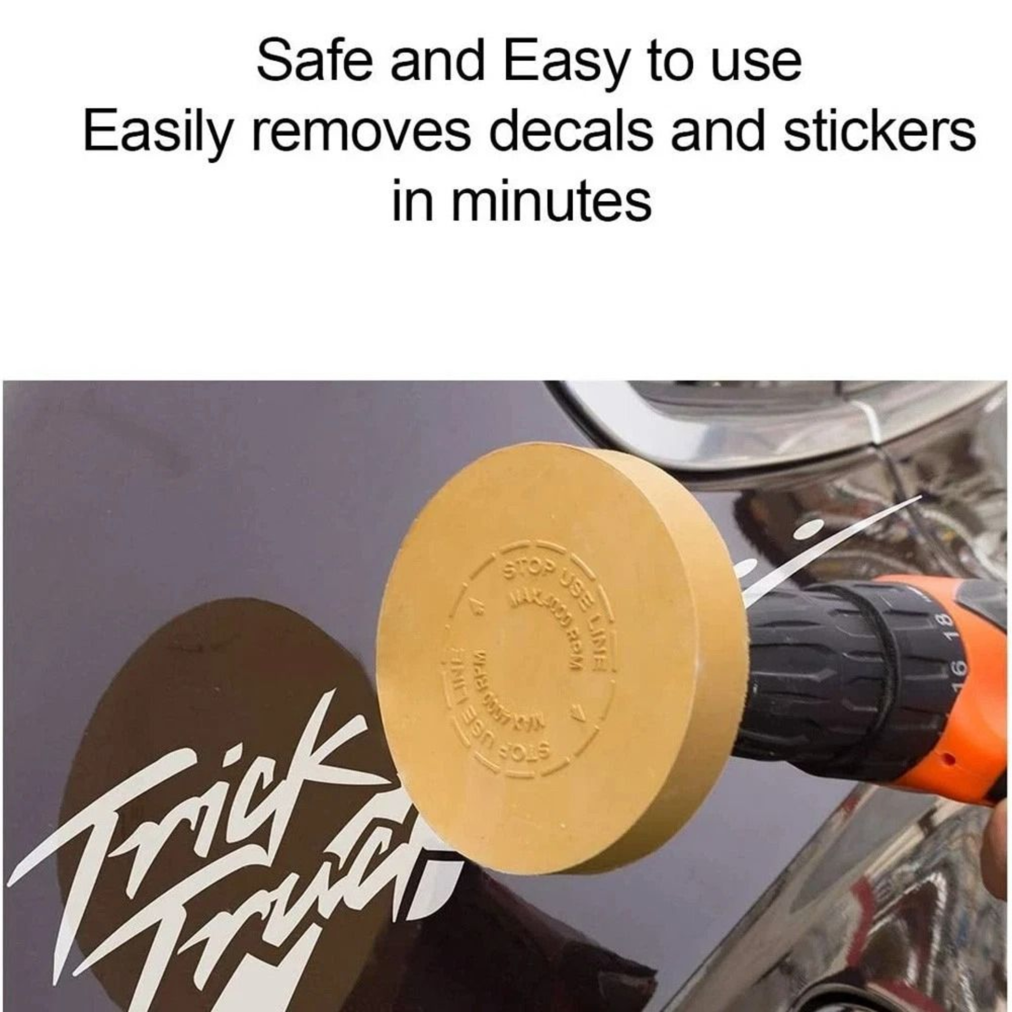 Car Decal Remover Tool Adhesive Rubber Eraser Wheel For Pinstripe Sticker Removal 6