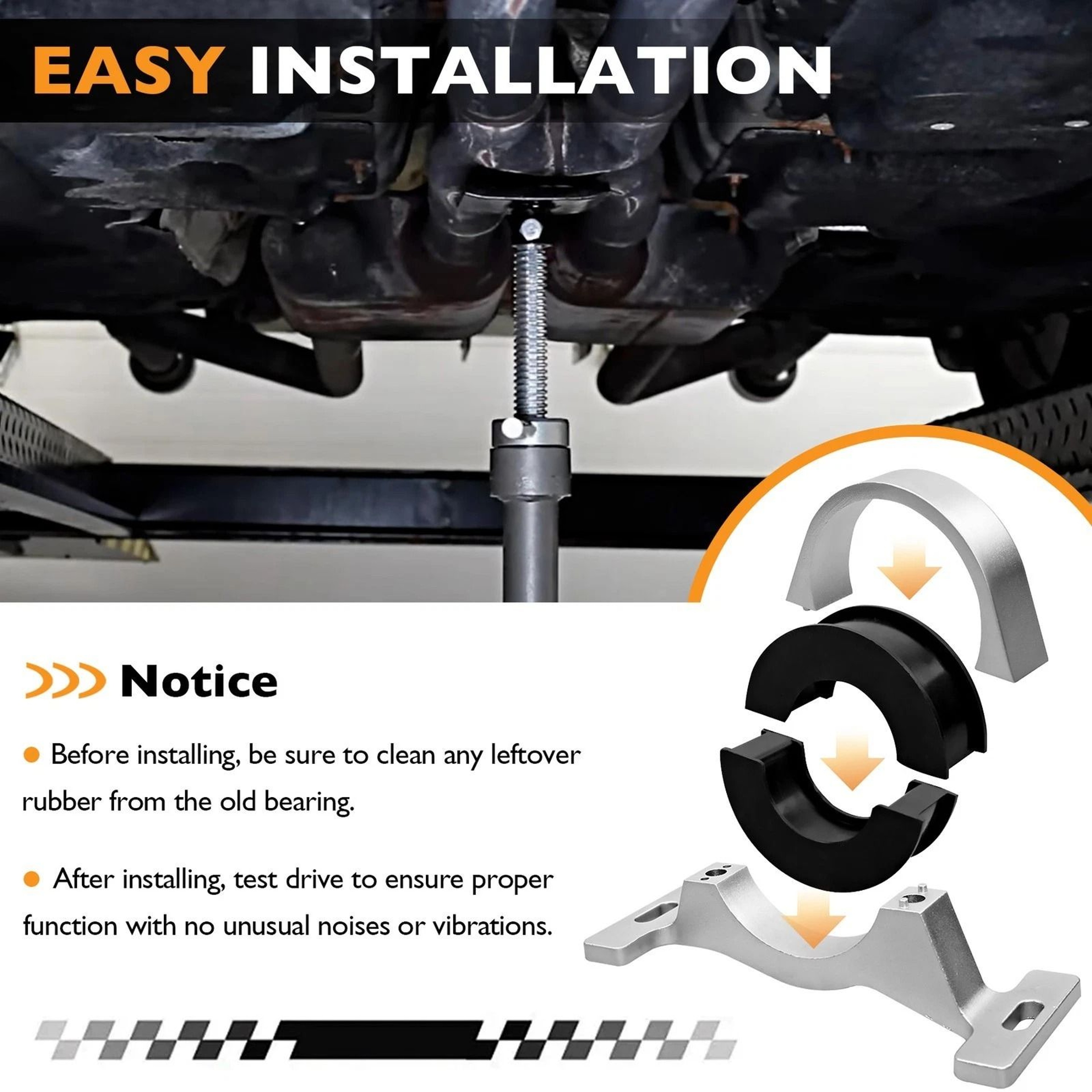 Center Bearing Carrier Support Solution For Dodge Charger Challenger  ScatPack Enhanced Drivetrain  3