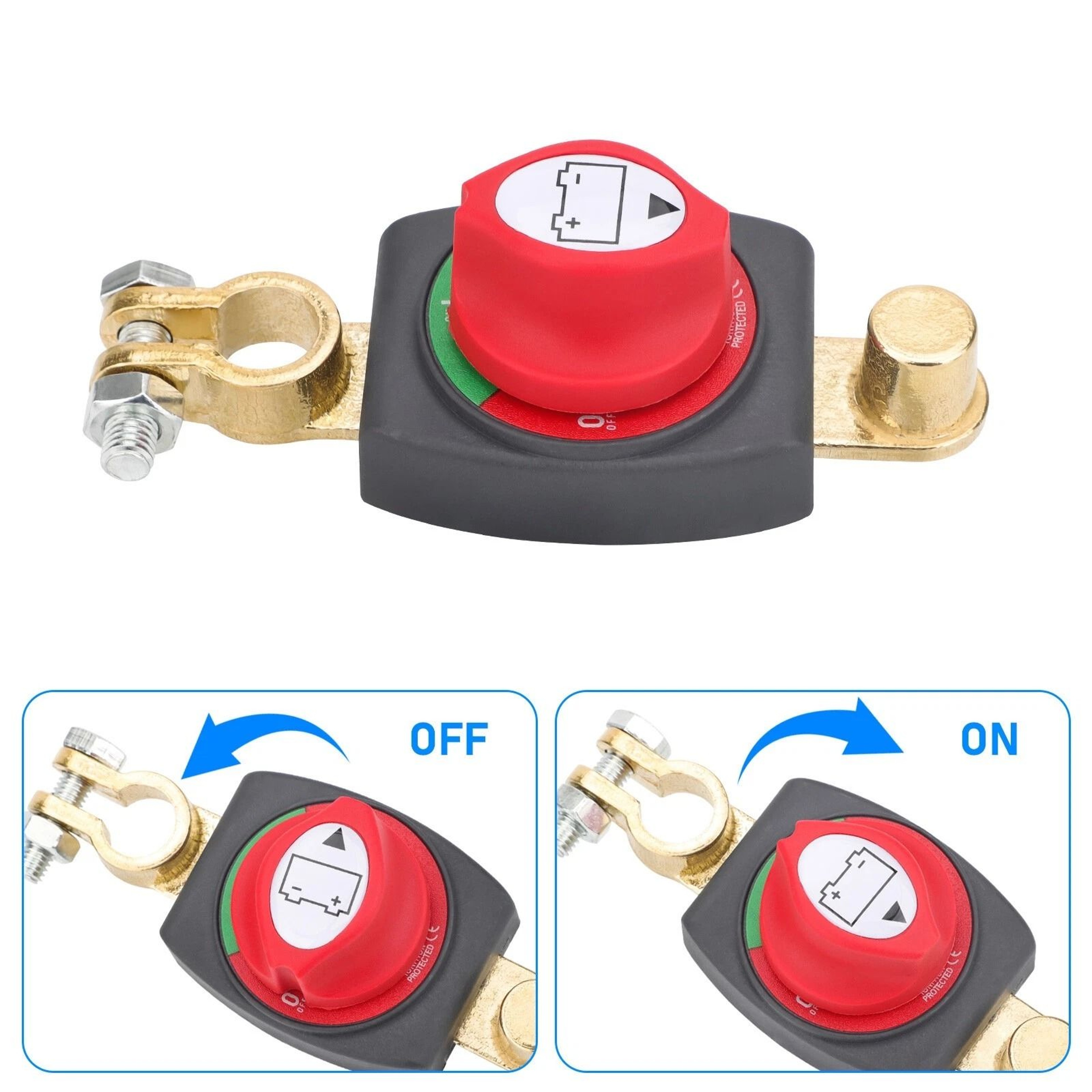 Marine Battery Disconnect Switch Premium Car Battery Protection Isolator For RVs Boats And Vehicles 7