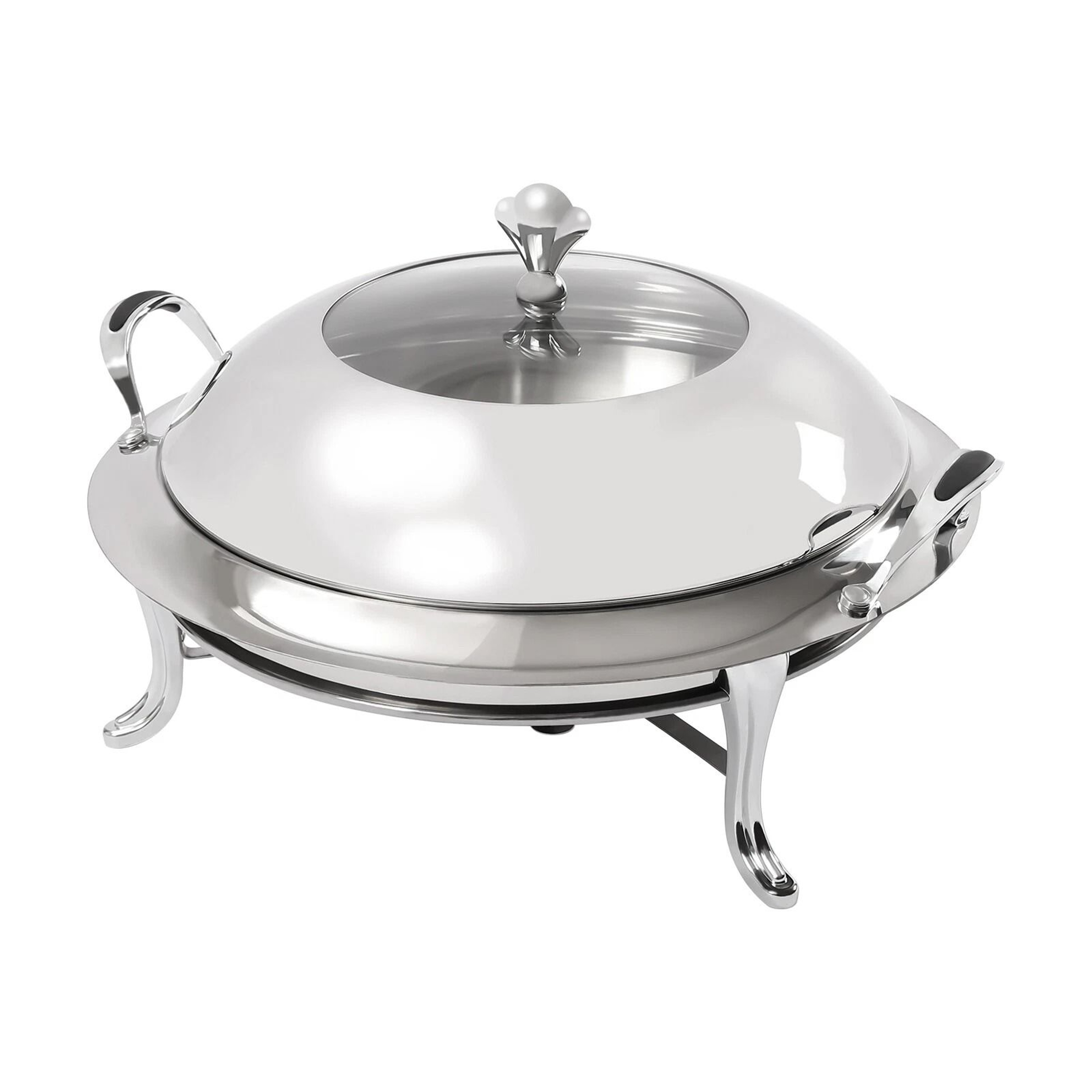 Premium Round Stainless Steel Buffet Chafing Dish Food Warmer  Server Set 10