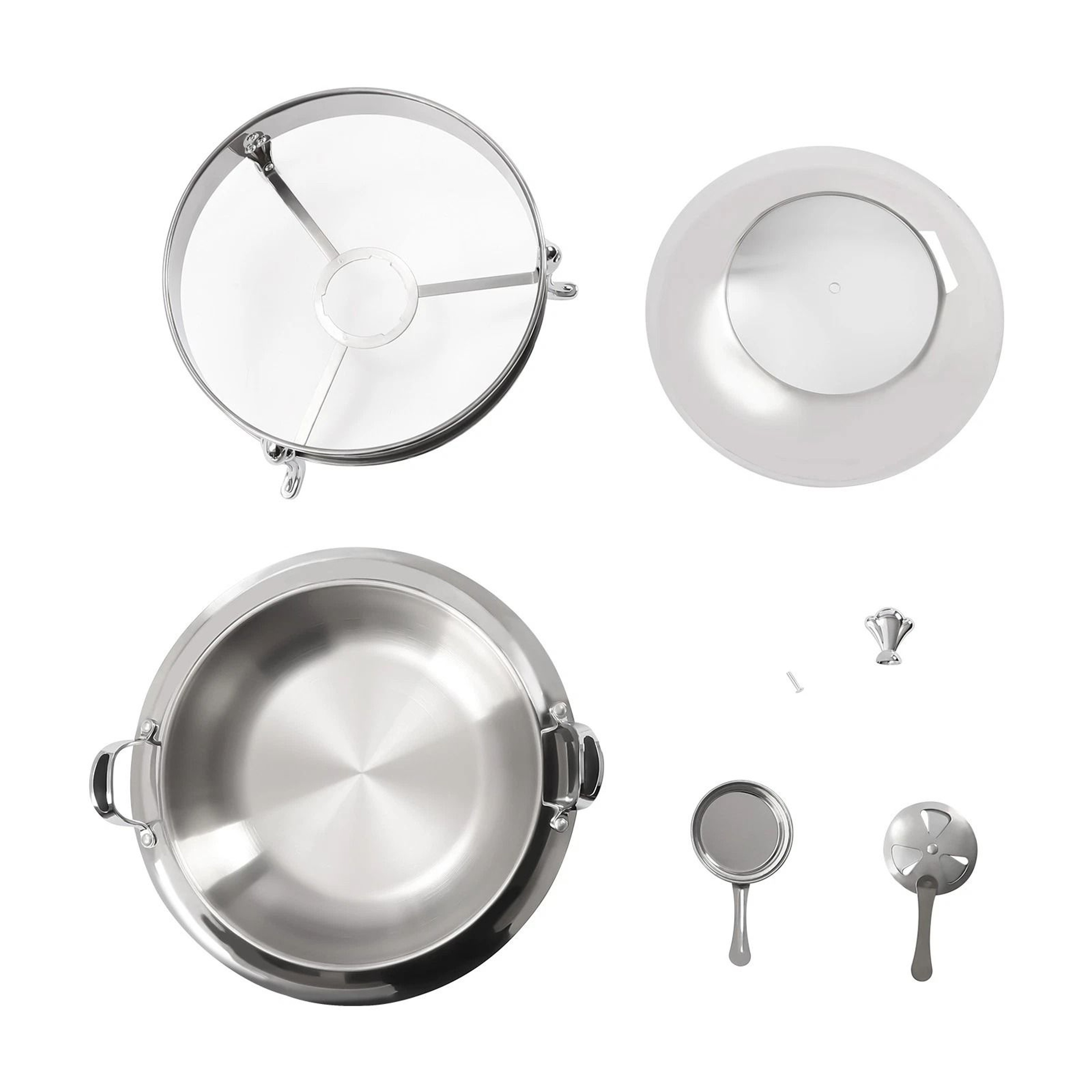Premium Round Stainless Steel Buffet Chafing Dish Food Warmer  Server Set 18