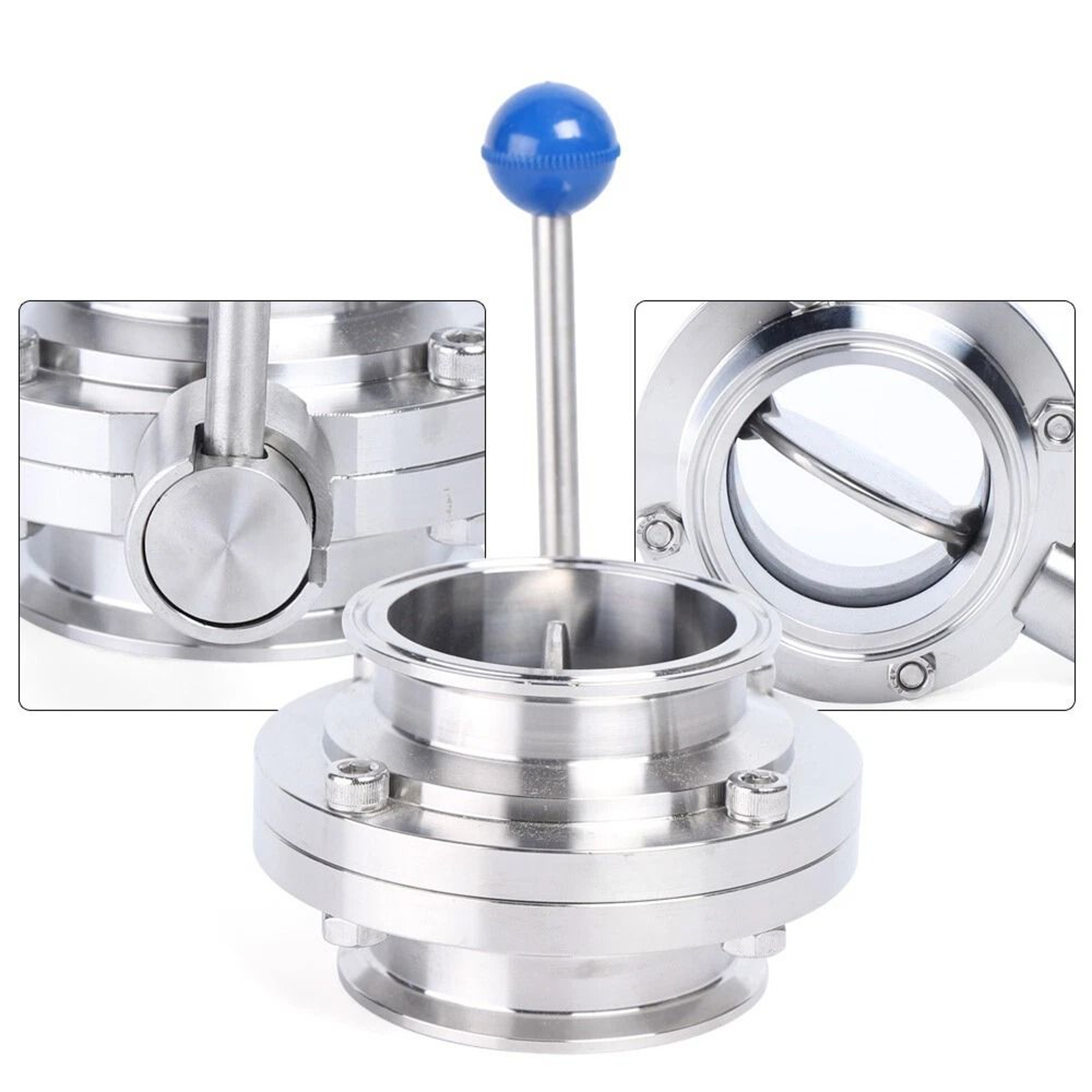 Premium Sanitary Butterfly Valve Stainless Steel Tri Clamp Valve For Food  Beverage 2