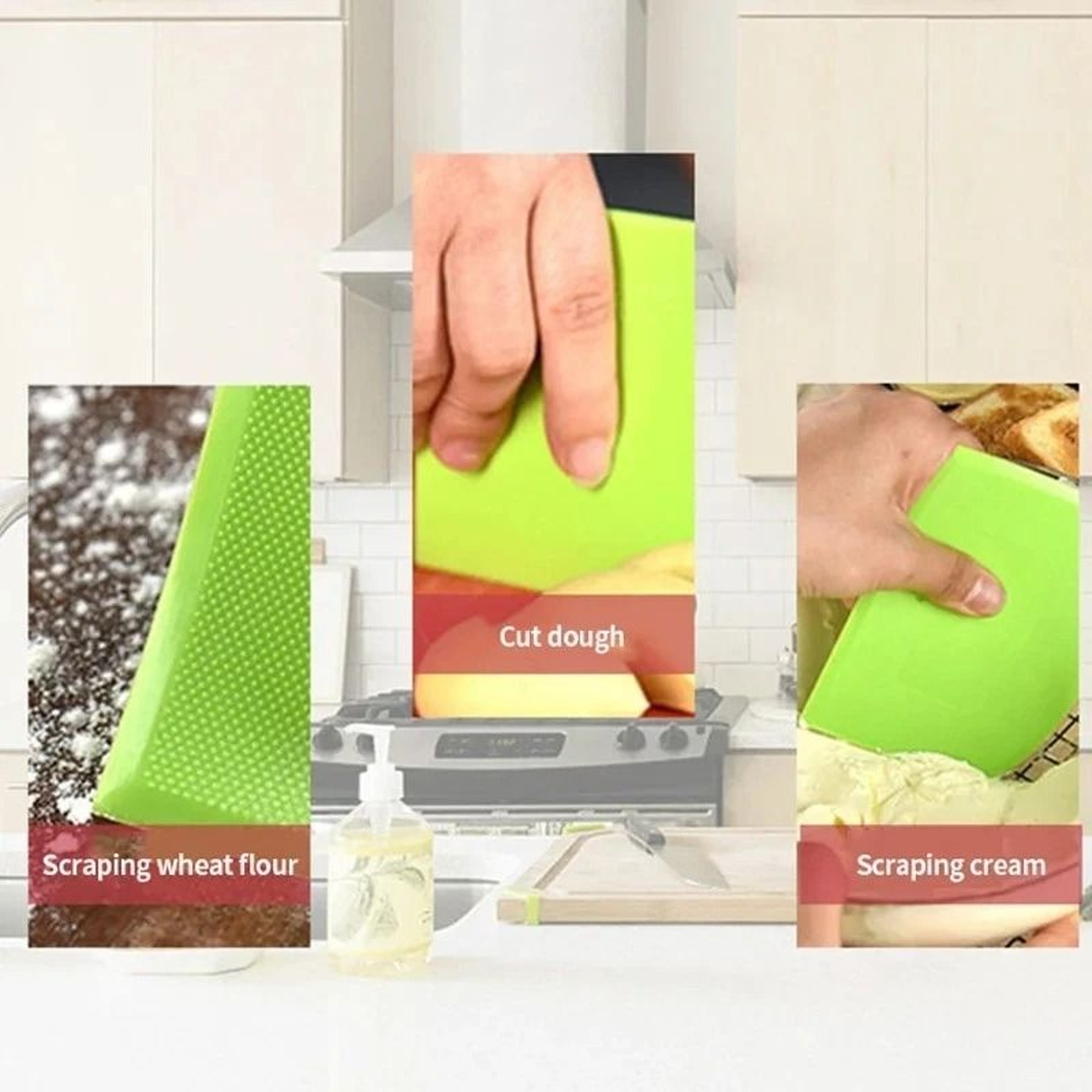 Premium Plastic Cake Spatula  Dough Knife Smooth Butter Scraper For Baking 2