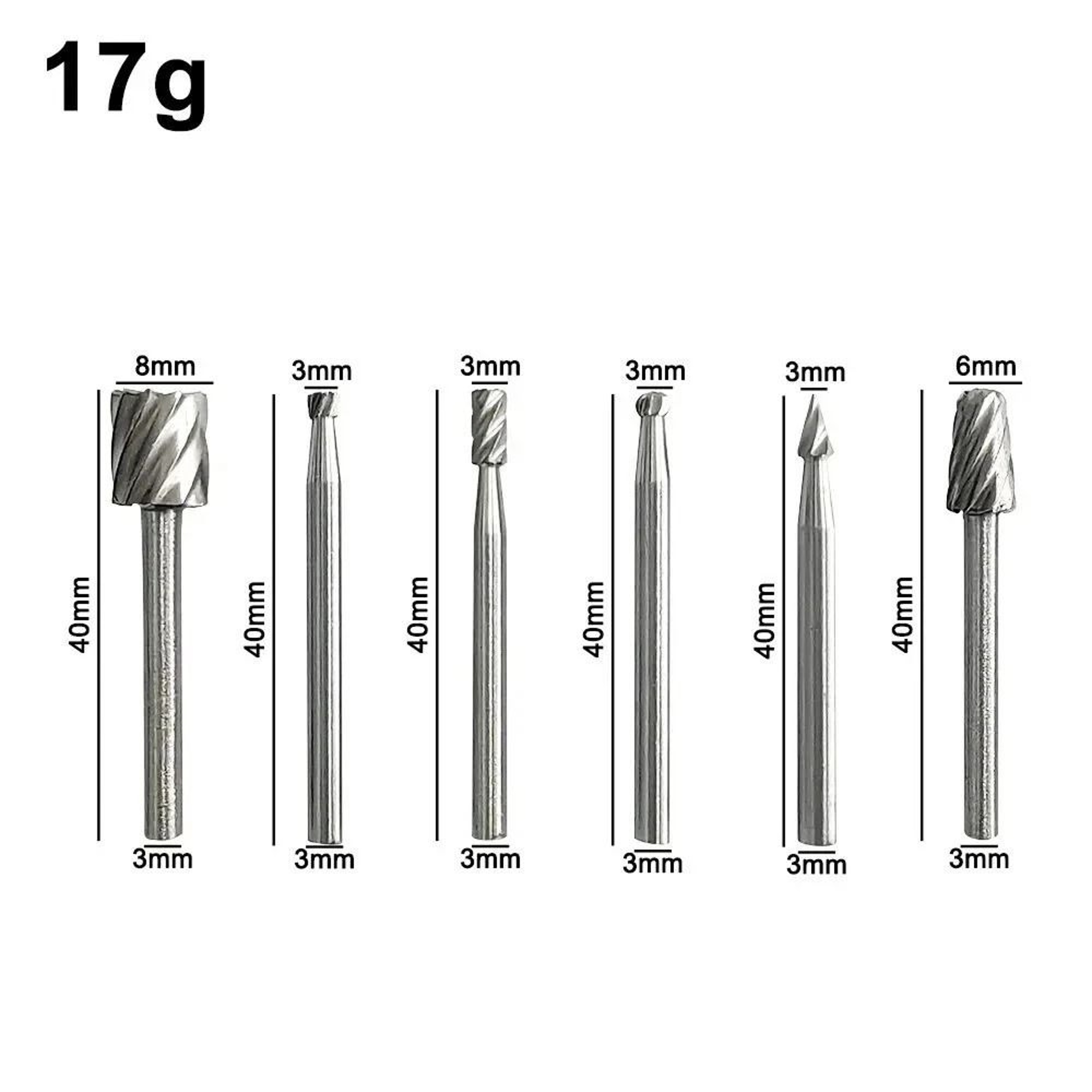 Precision HSS Rotary File Set For Woodworking  DIY Detail Trimming 3