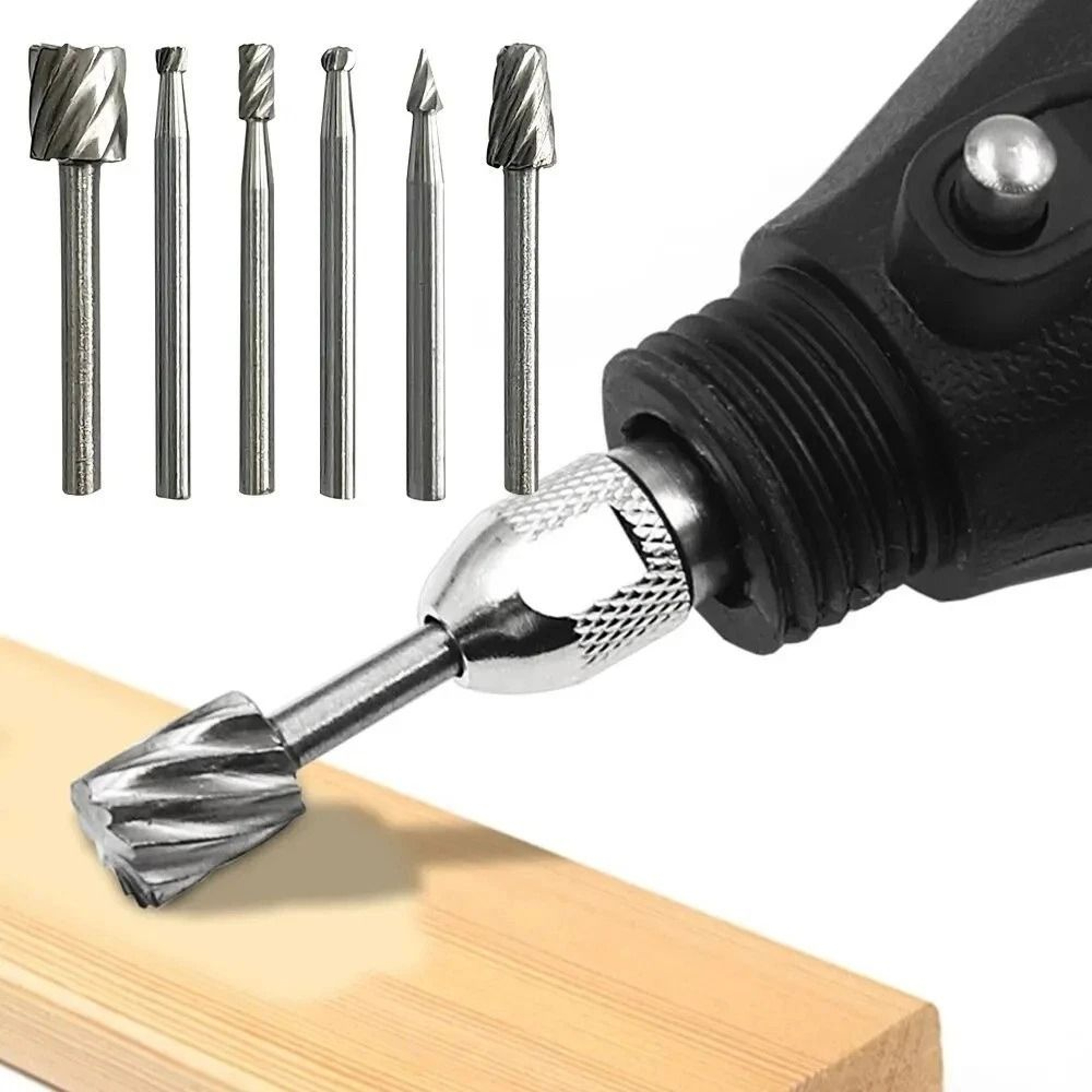 Precision HSS Rotary File Set For Woodworking  DIY Detail Trimming 0